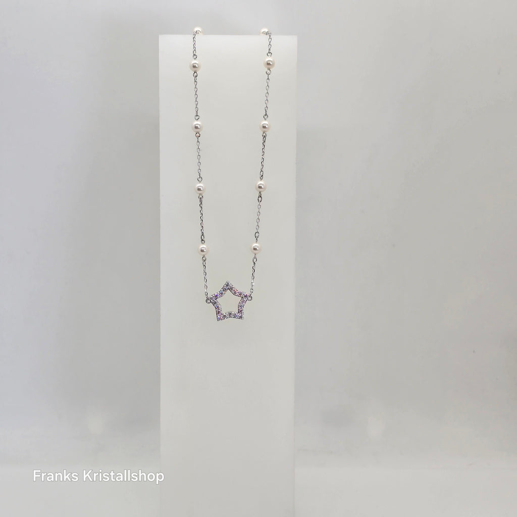 SWAROVSKI Stella Stern Halskette Weiß, Rhodiniert 5645379