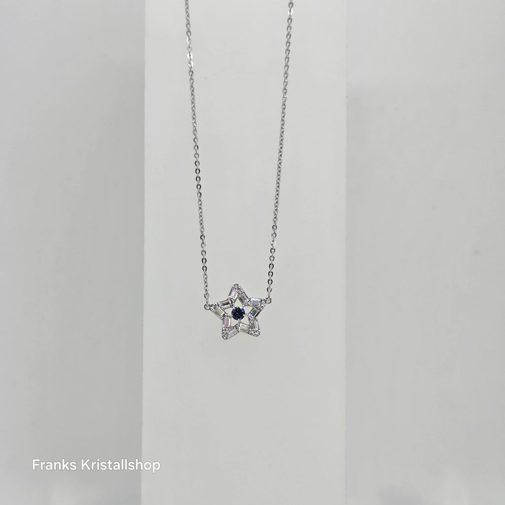 SWAROVSKI Stella Halskette Stern, Blau, Rhodiniert 5639186
