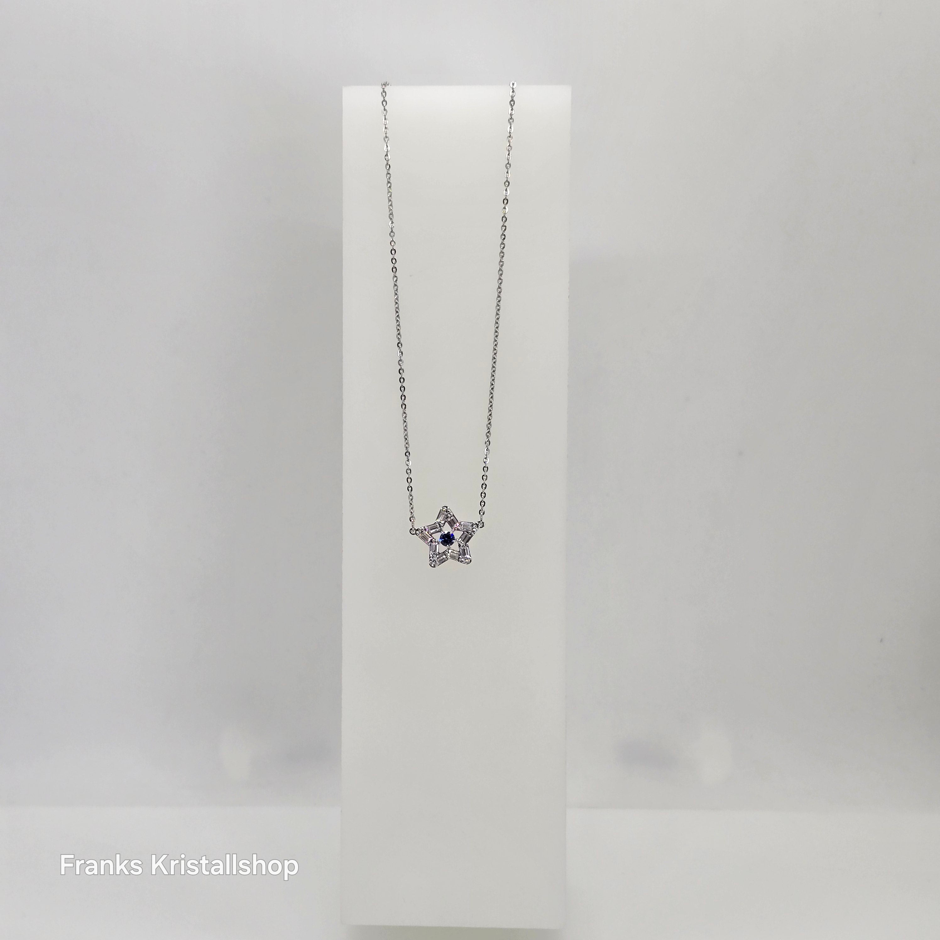 SWAROVSKI Stella Halskette Stern, Blau, Rhodiniert 5648999
