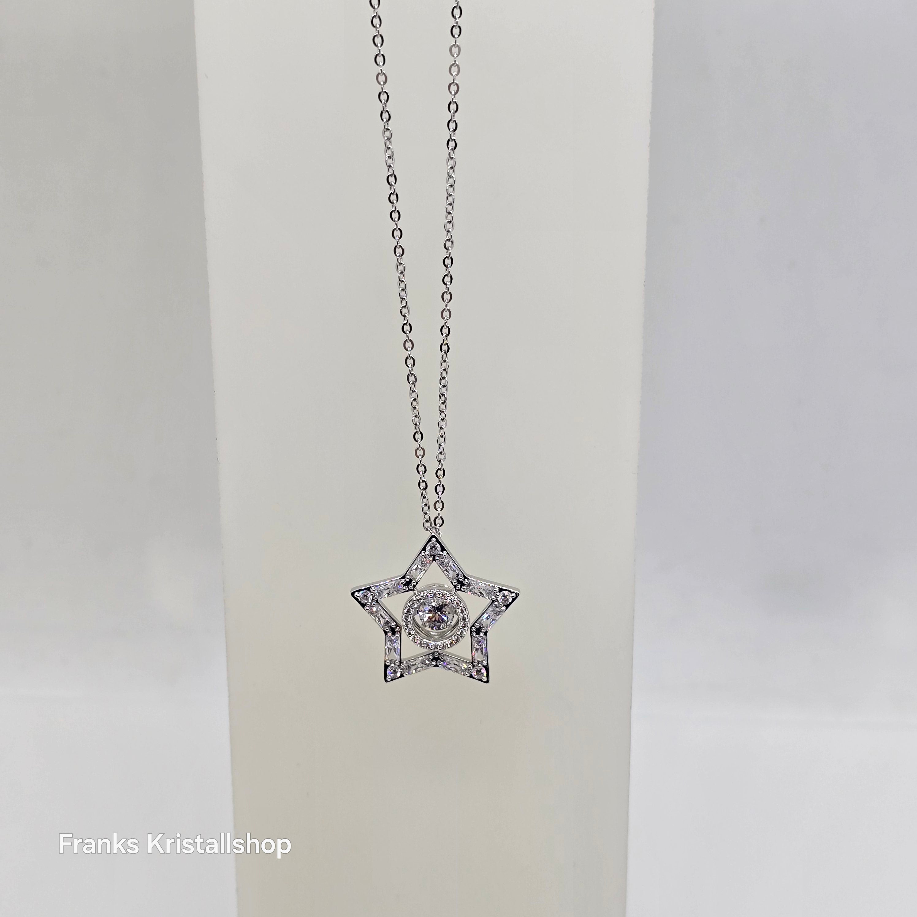SWAROVSKI Stella Halskette Stern Anhänger, Weiß Rhodiniert 5617919