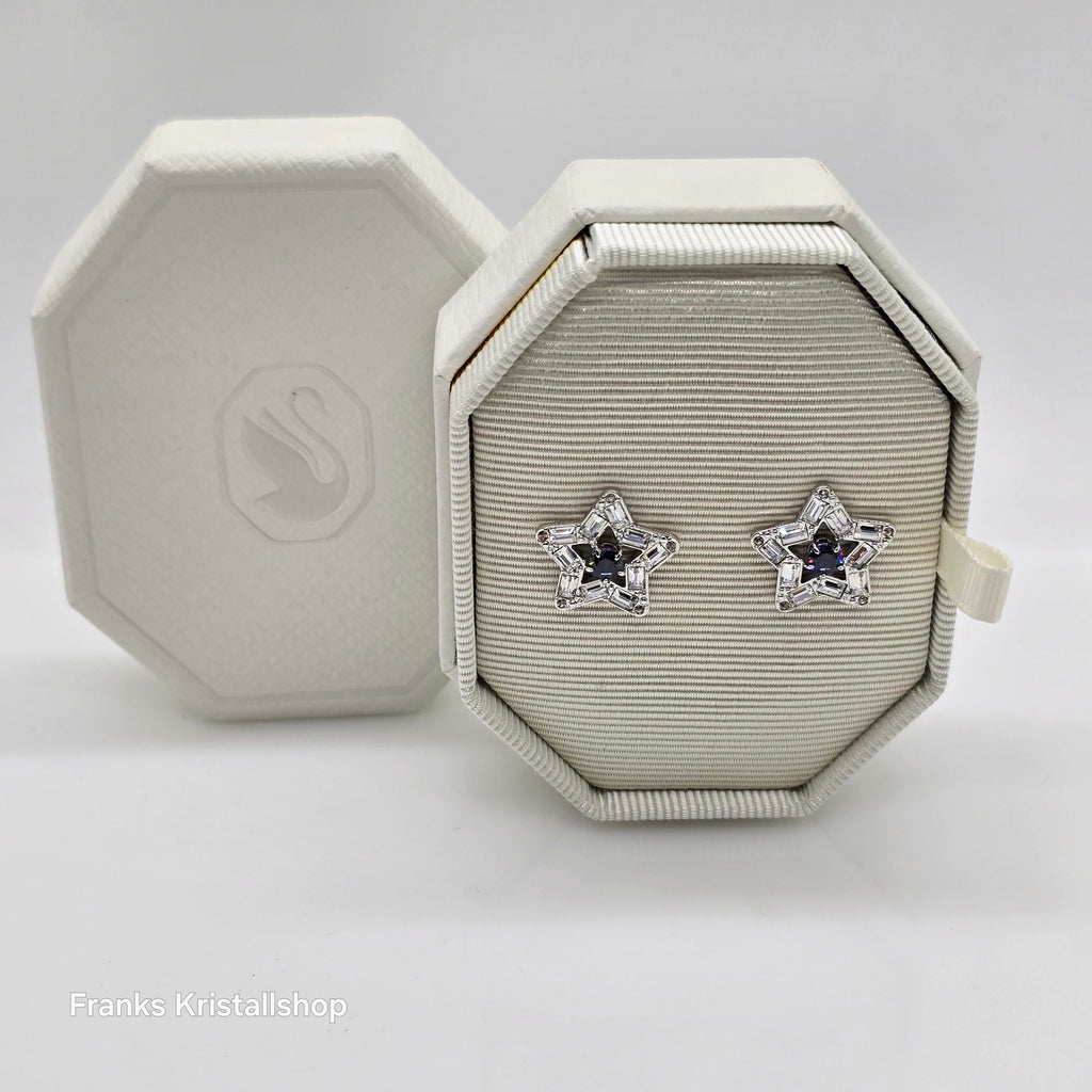 SWAROVSKI Stella Ohrstecker Stern Blau, Rhodiniert 5639188