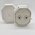 SWAROVSKI Stella Ohrstecker Stern Blau, Rhodiniert 5639188