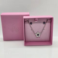 SWAROVSKI Stella Set Ohrstecker und Halskette Stern, Blau, Rhodiniert 5646762