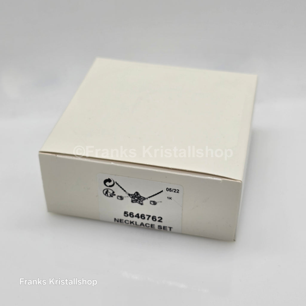 SWAROVSKI Stella Set Ohrstecker und Halskette Stern, Blau, Rhodiniert 5646762