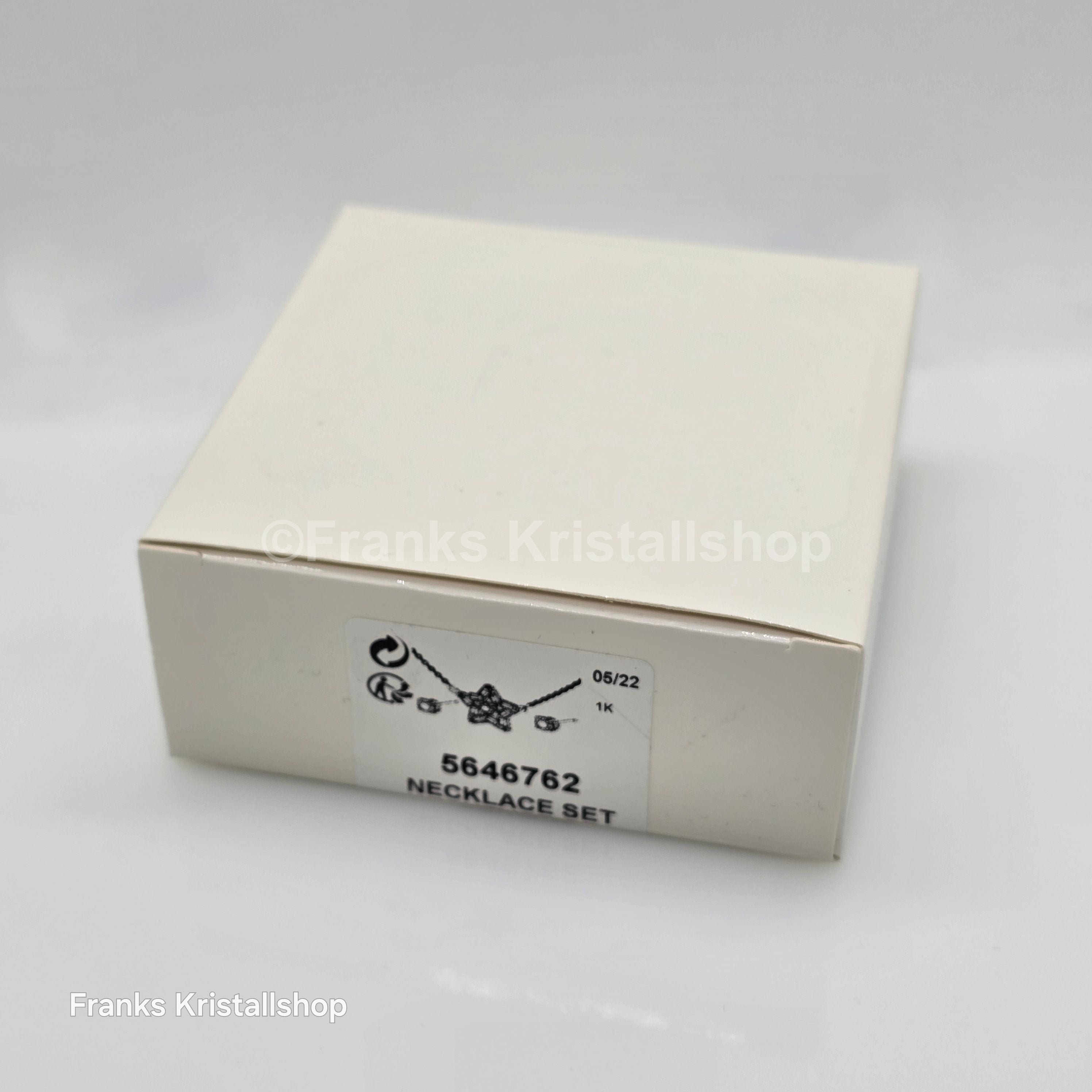 SWAROVSKI Stella Set Ohrstecker und Halskette Stern, Blau, Rhodiniert 5646762