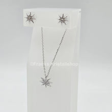 Lade das Bild in den Galerie-Viewer, SWAROVSKI Stern Schmuckset Kette und Ohrringe, Rhodiniert 5253054 oU
