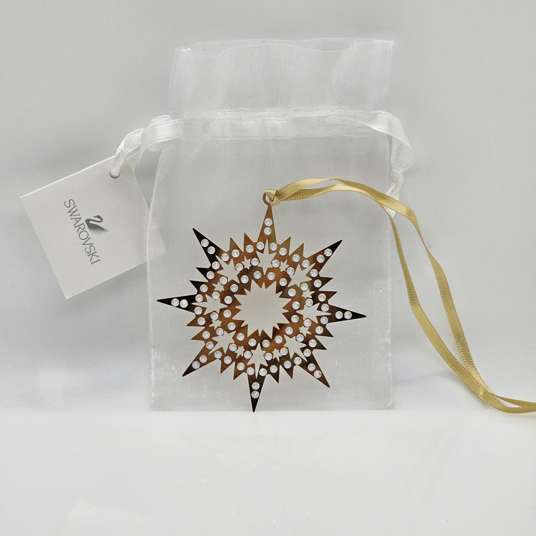 SWAROVSKI Weihnachtsstern Sternornament Crystal Pixel Star Gold 5092862