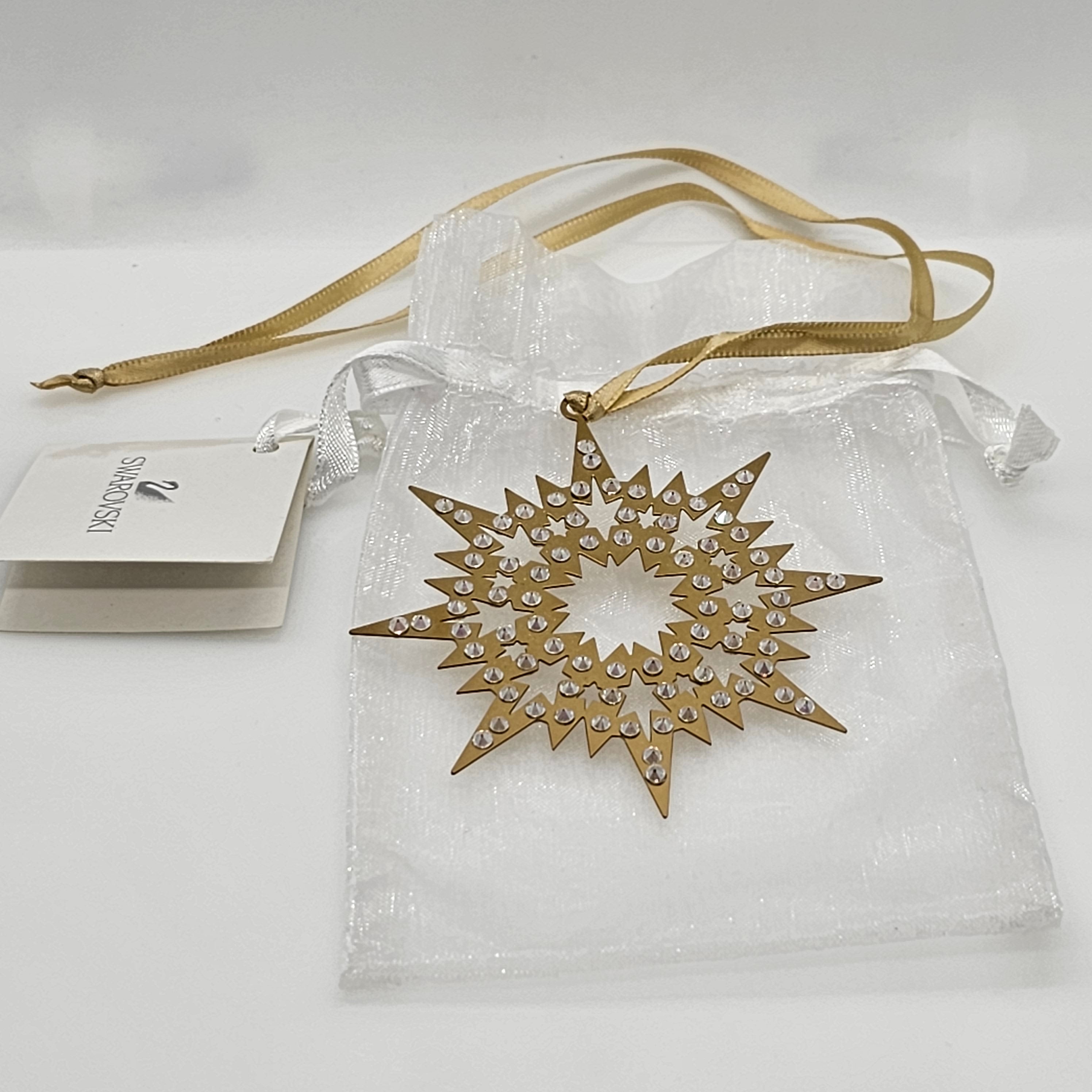 SWAROVSKI Weihnachtsstern Sternornament Crystal Pixel Star Gold 5092862