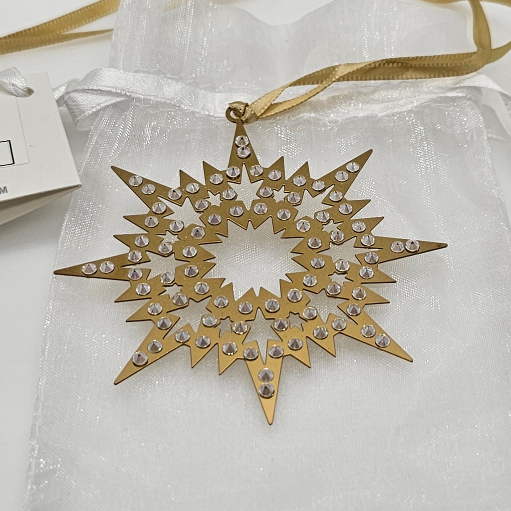 SWAROVSKI Weihnachtsstern Sternornament Crystal Pixel Star Gold 5092862