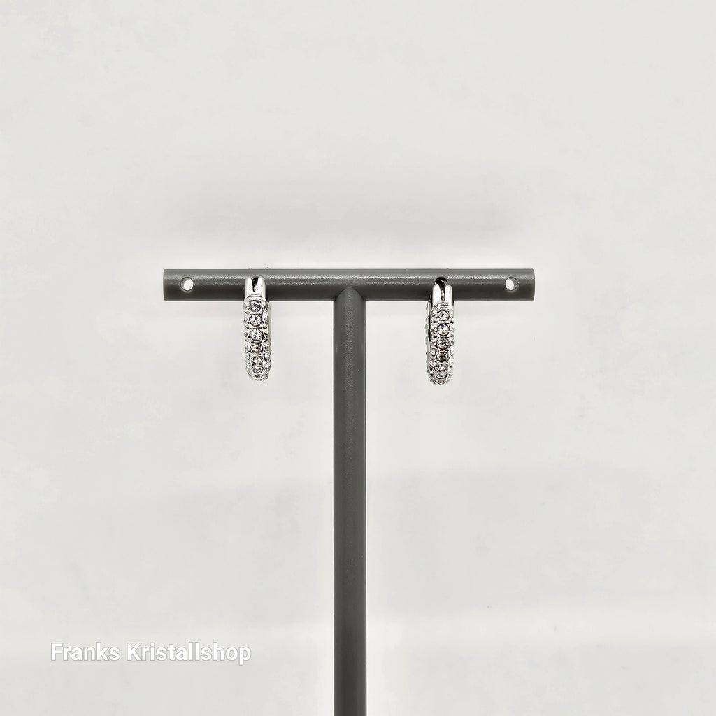 SWAROVSKI Stone Kreolen Weiß, Rhodiniert 5446004