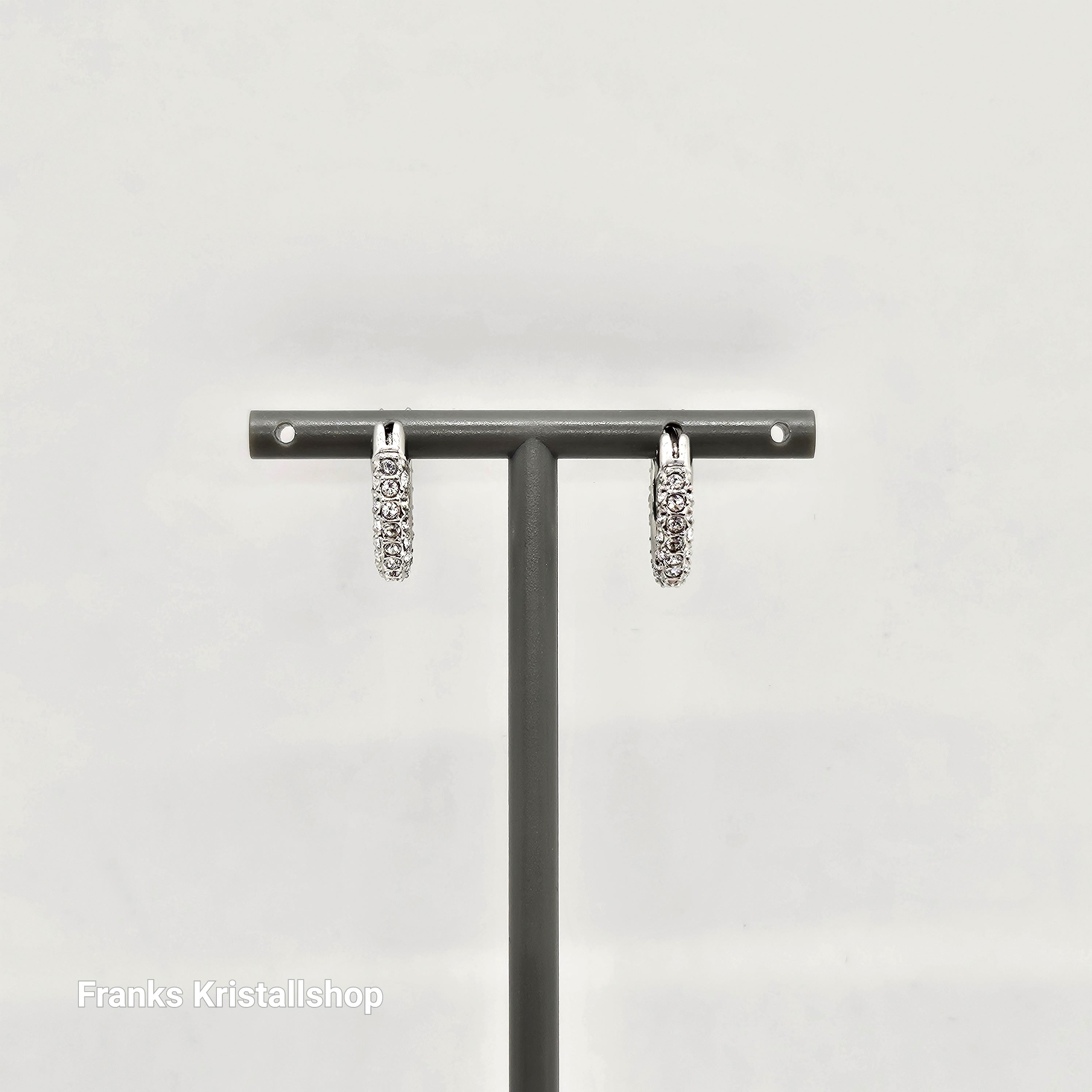 SWAROVSKI Stone Kreolen Weiß, Rhodiniert 5446004