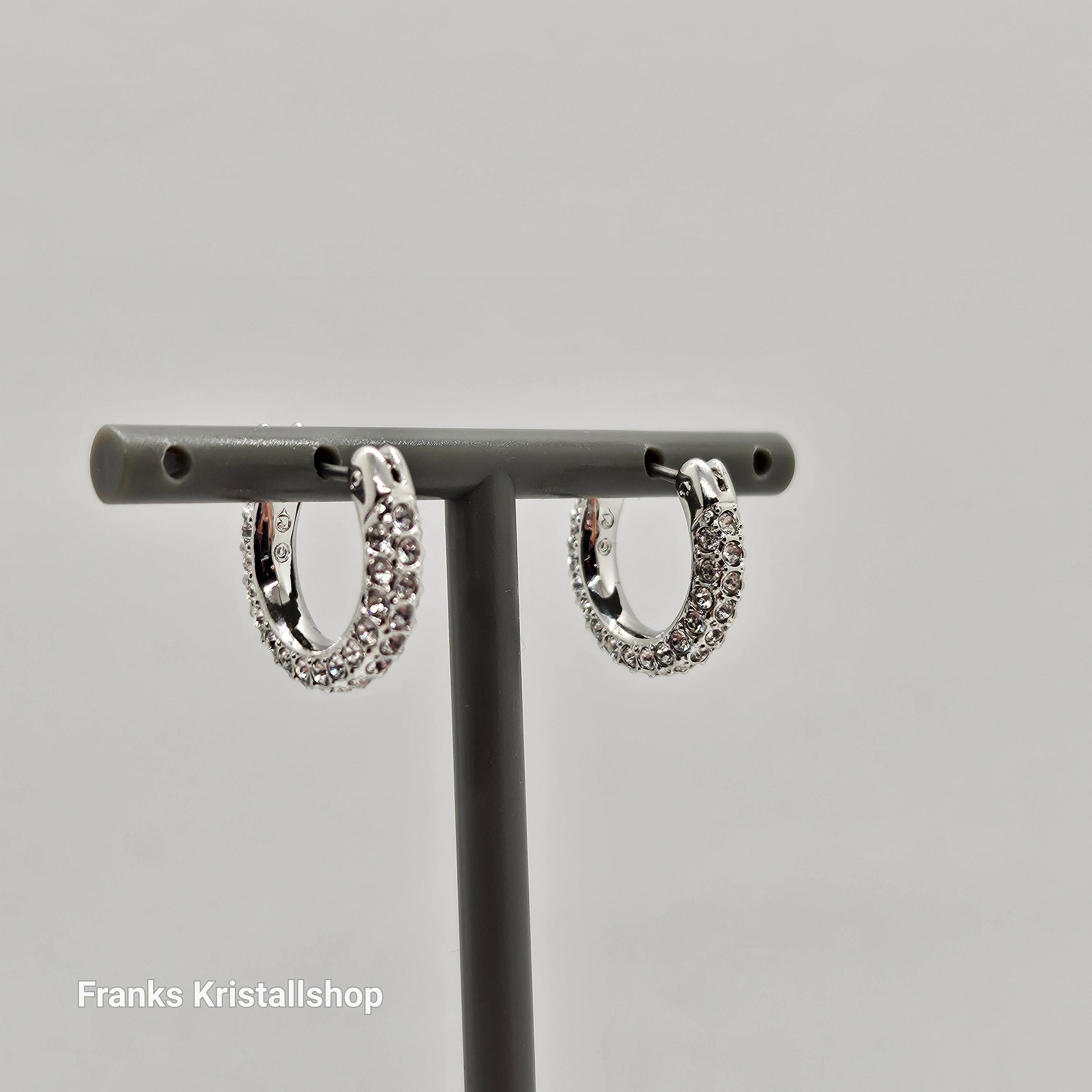 SWAROVSKI Stone Kreolen Weiß, Rhodiniert 5446004