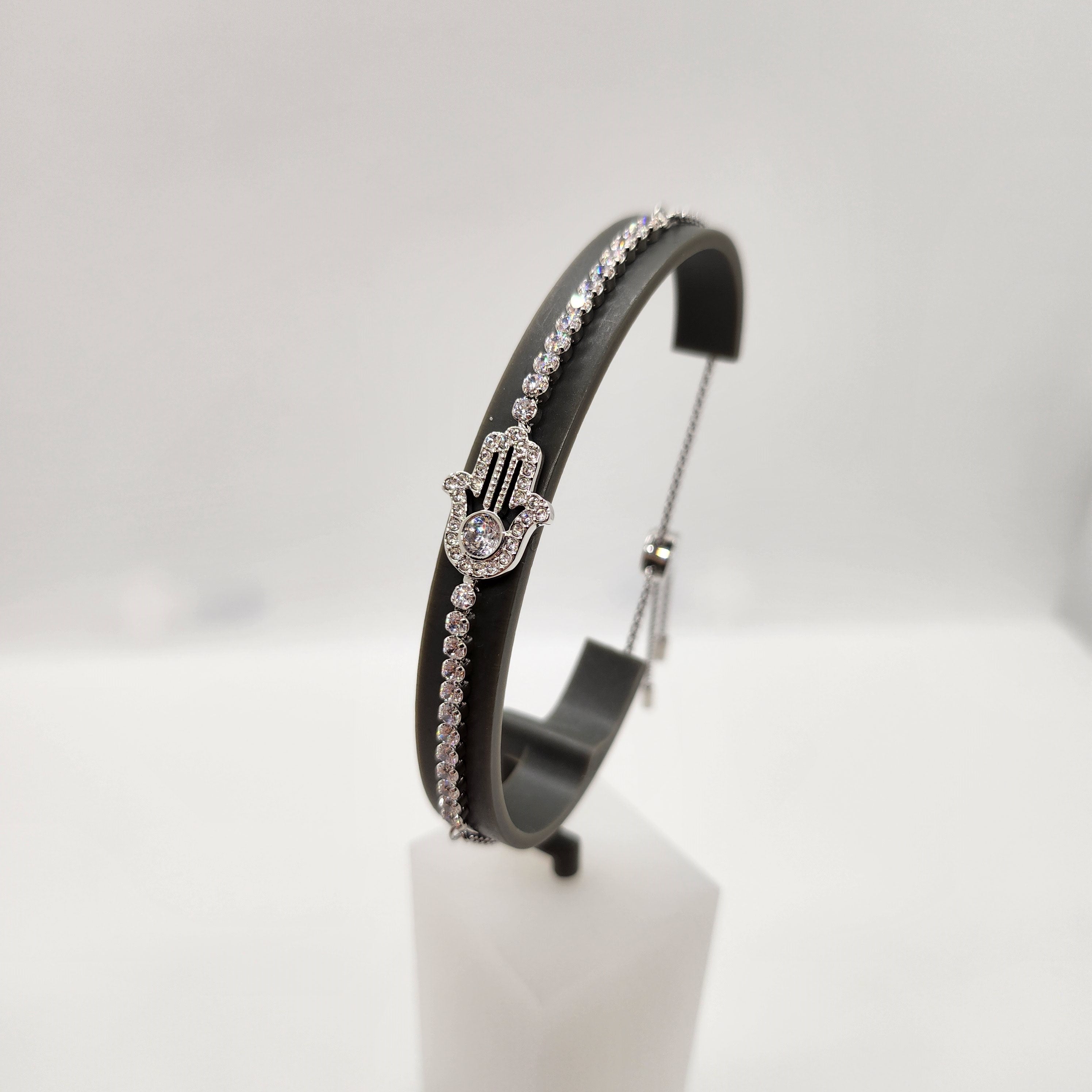 SWAROVSKI Subtle Hamsa Hand Armband Weiß, Rhodiniert 5632065