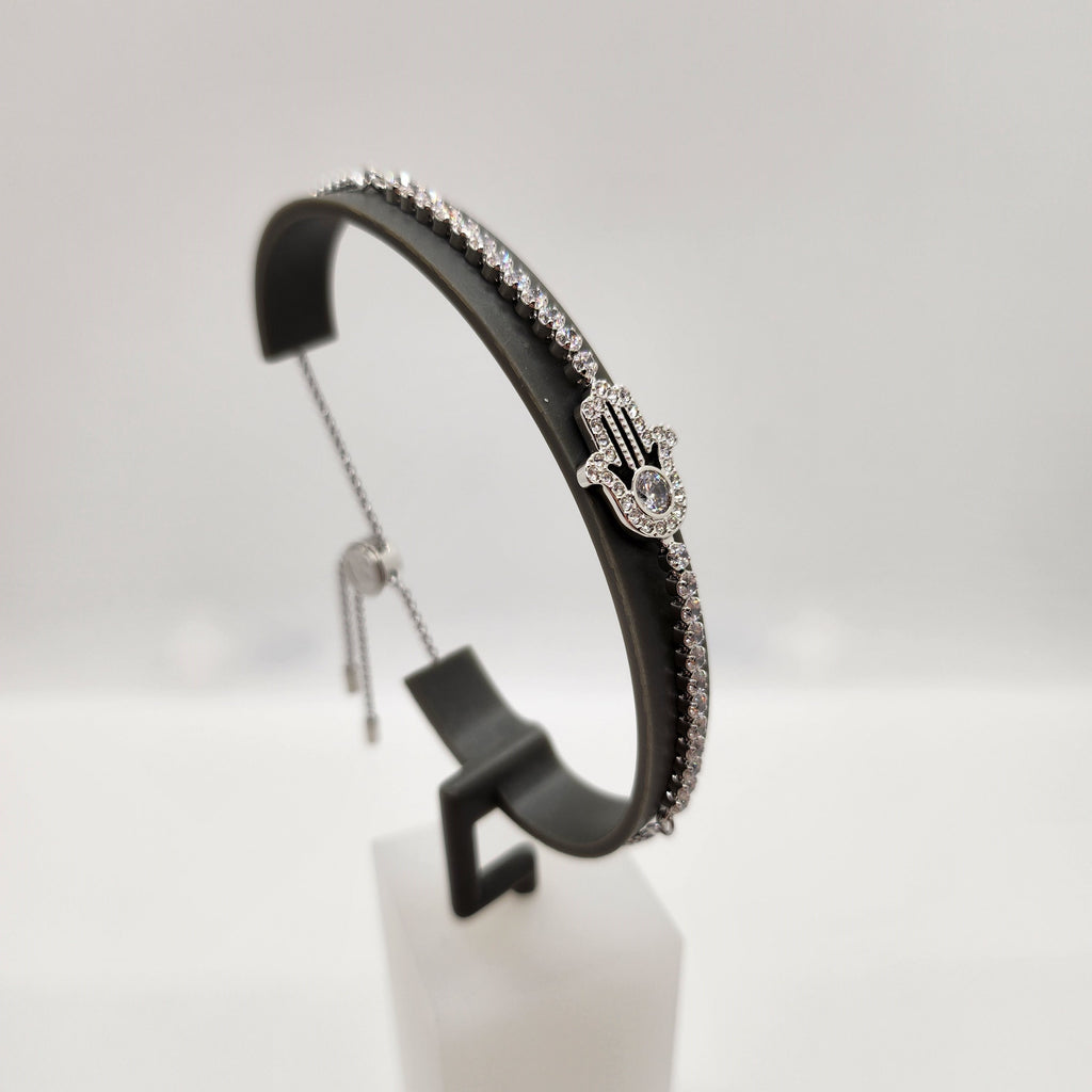 SWAROVSKI Subtle Hamsa Hand Armband Weiß, Rhodiniert 5632065