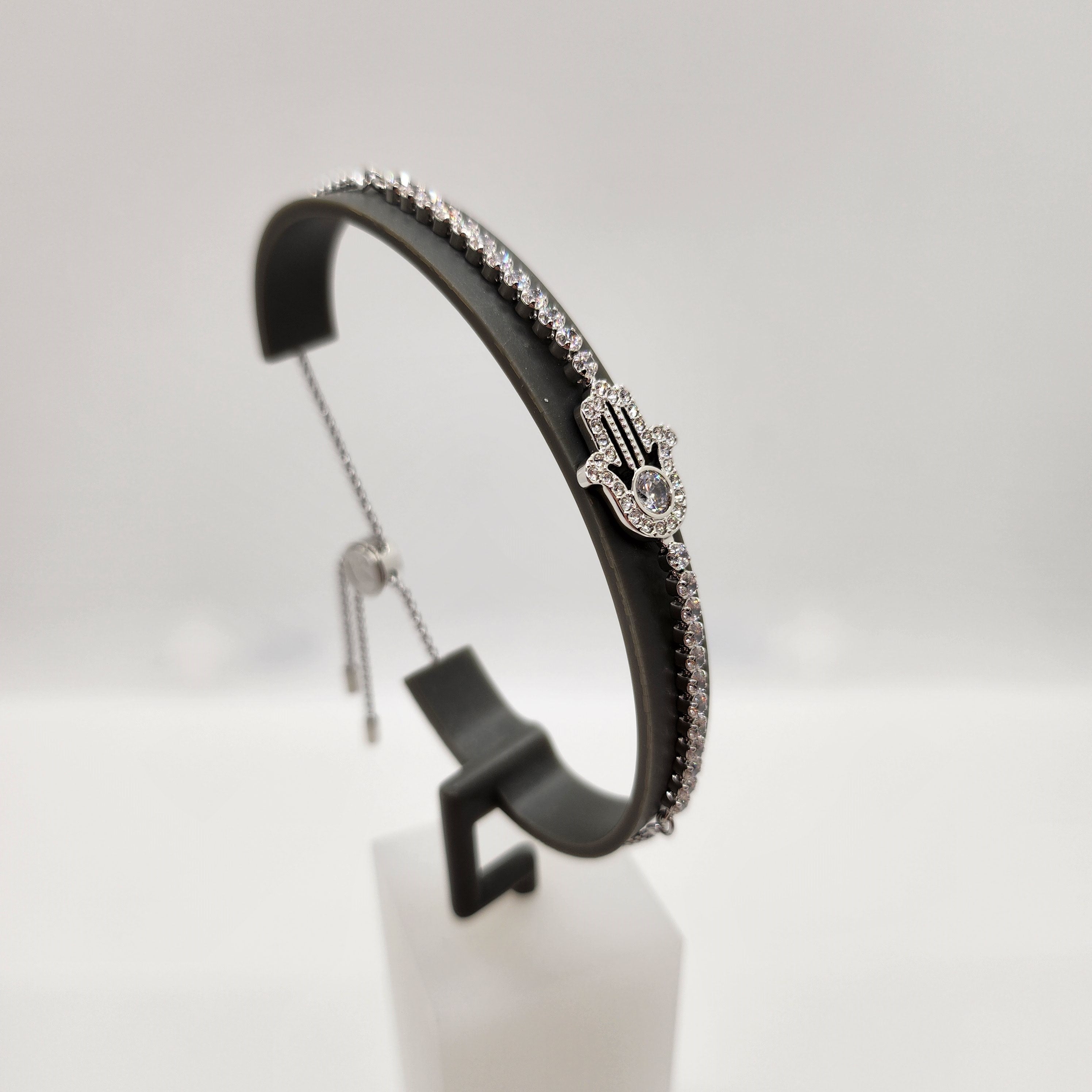 SWAROVSKI Subtle Hamsa Hand Armband Weiß, Rhodiniert 5632065