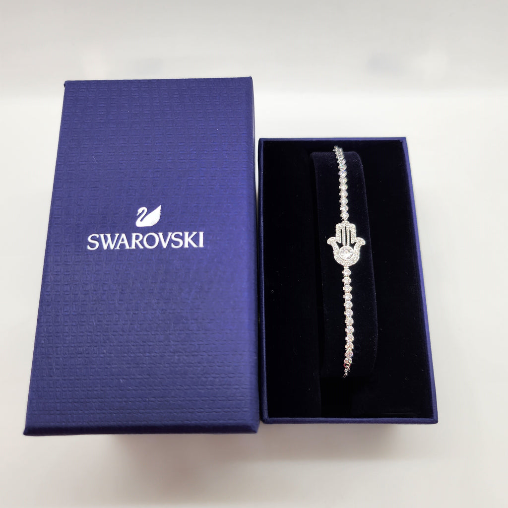 SWAROVSKI Subtle Hamsa Hand Armband Weiß, Rhodiniert 5632065