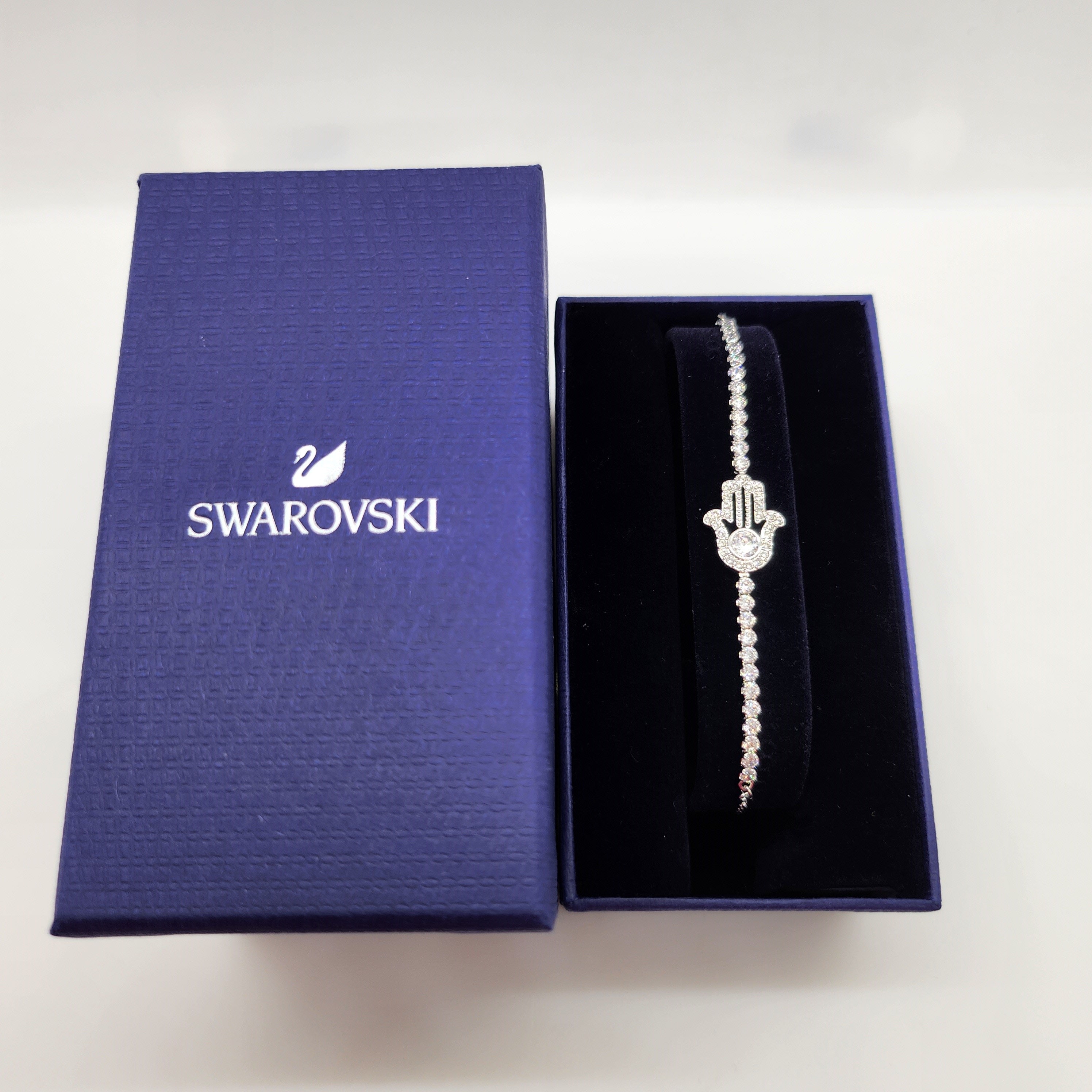 SWAROVSKI Subtle Hamsa Hand Armband Weiß, Rhodiniert 5632065