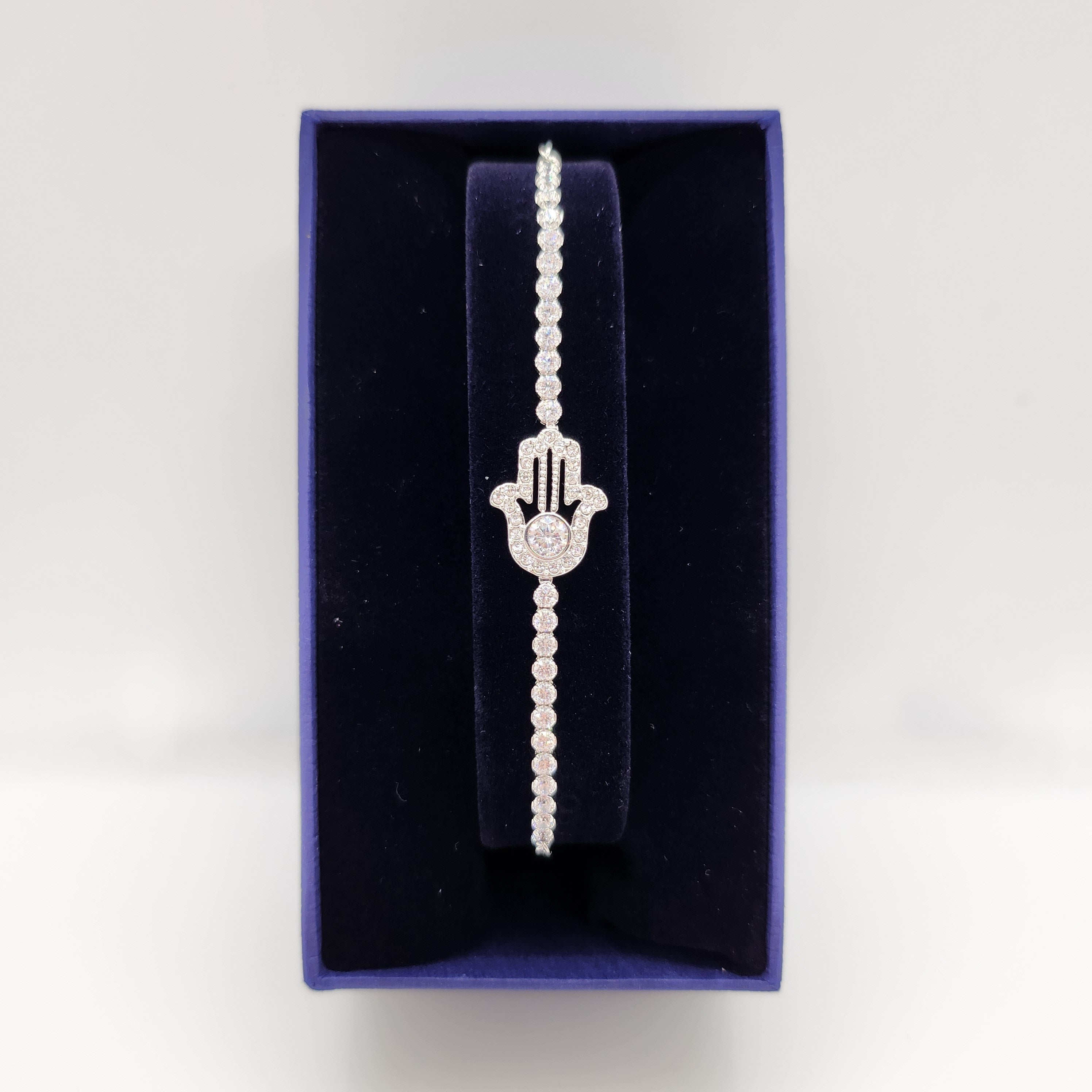 SWAROVSKI Subtle Hamsa Hand Armband Weiß, Rhodiniert 5632065