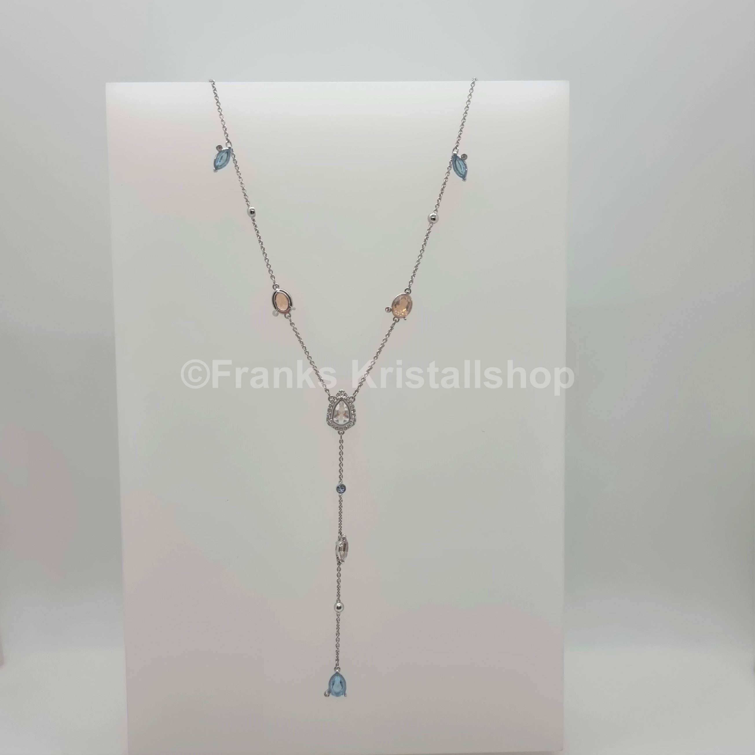SWAROVSKI Sunny Y-Halskette Mehrfarbig Pastell, Rhodiniert 5518415