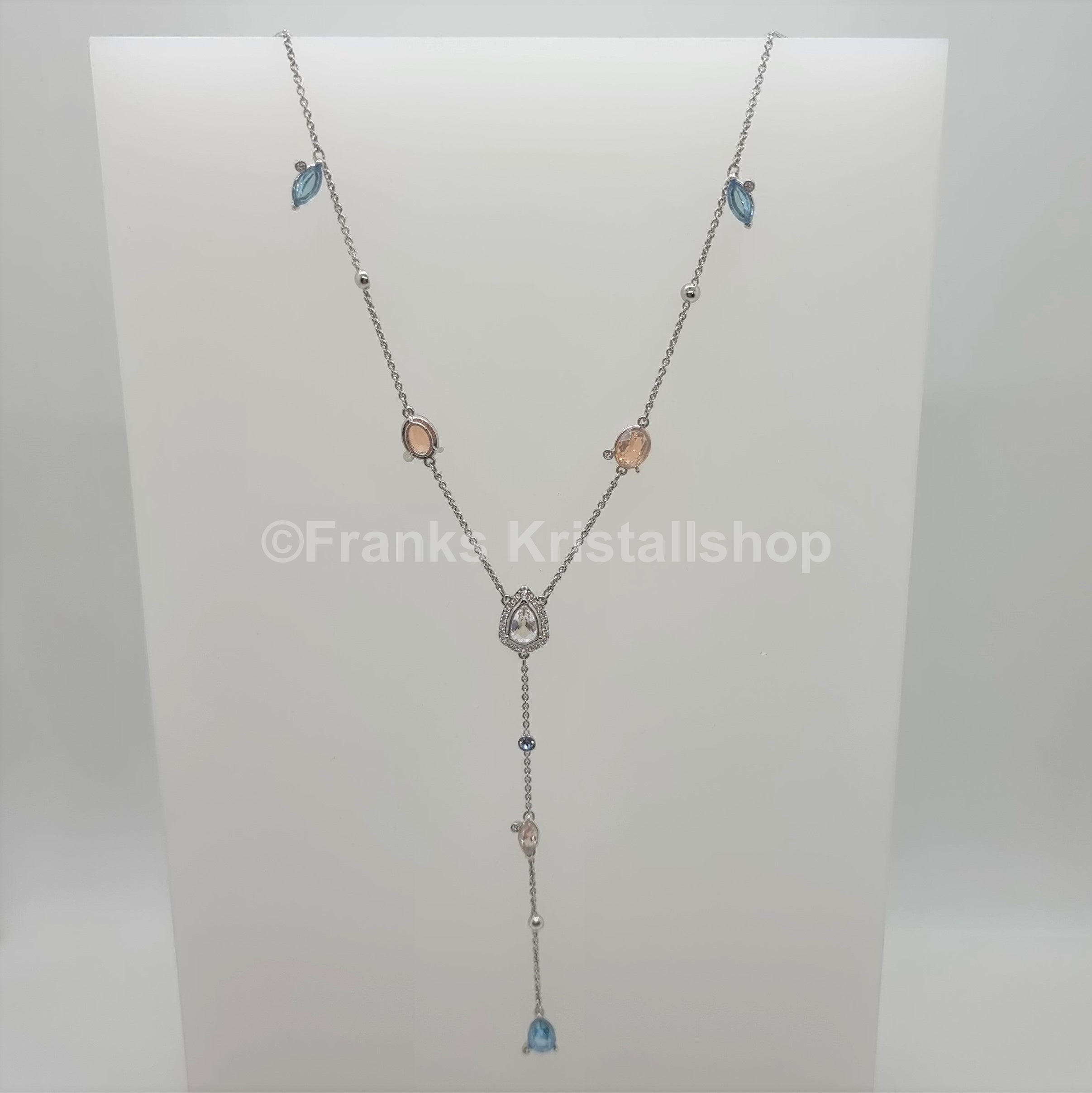 SWAROVSKI Sunny Y-Halskette Mehrfarbig Pastell, Rhodiniert 5518415