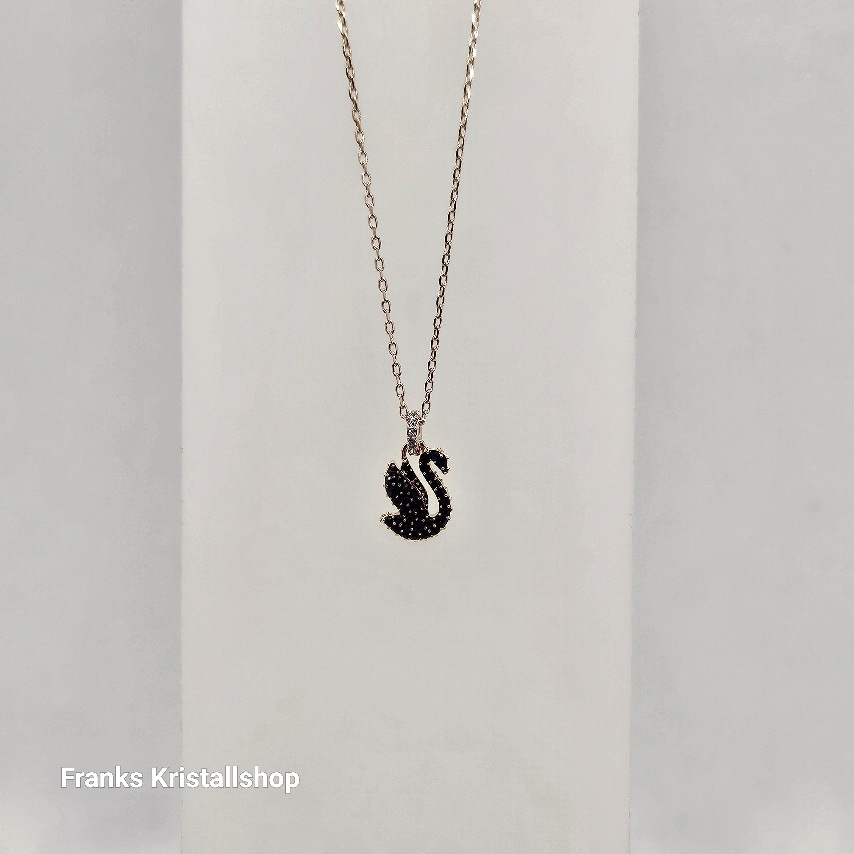 SWAROVSKI Swan Halskette Schwan Klein Schwarz Roségold-Legierungsschicht 5678046