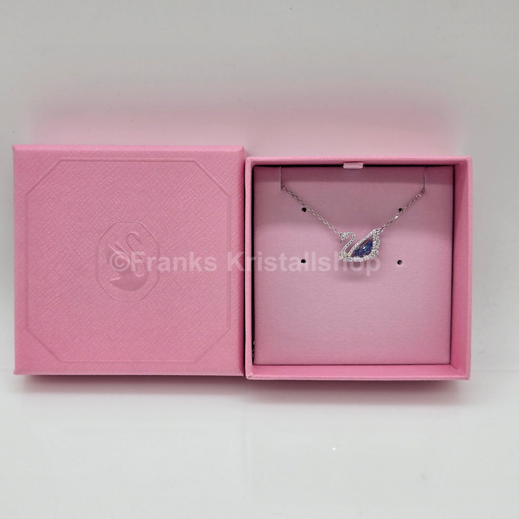 SWAROVSKI Swan Halskette Schwan Kette, Blau, Rhodiniert 5533397