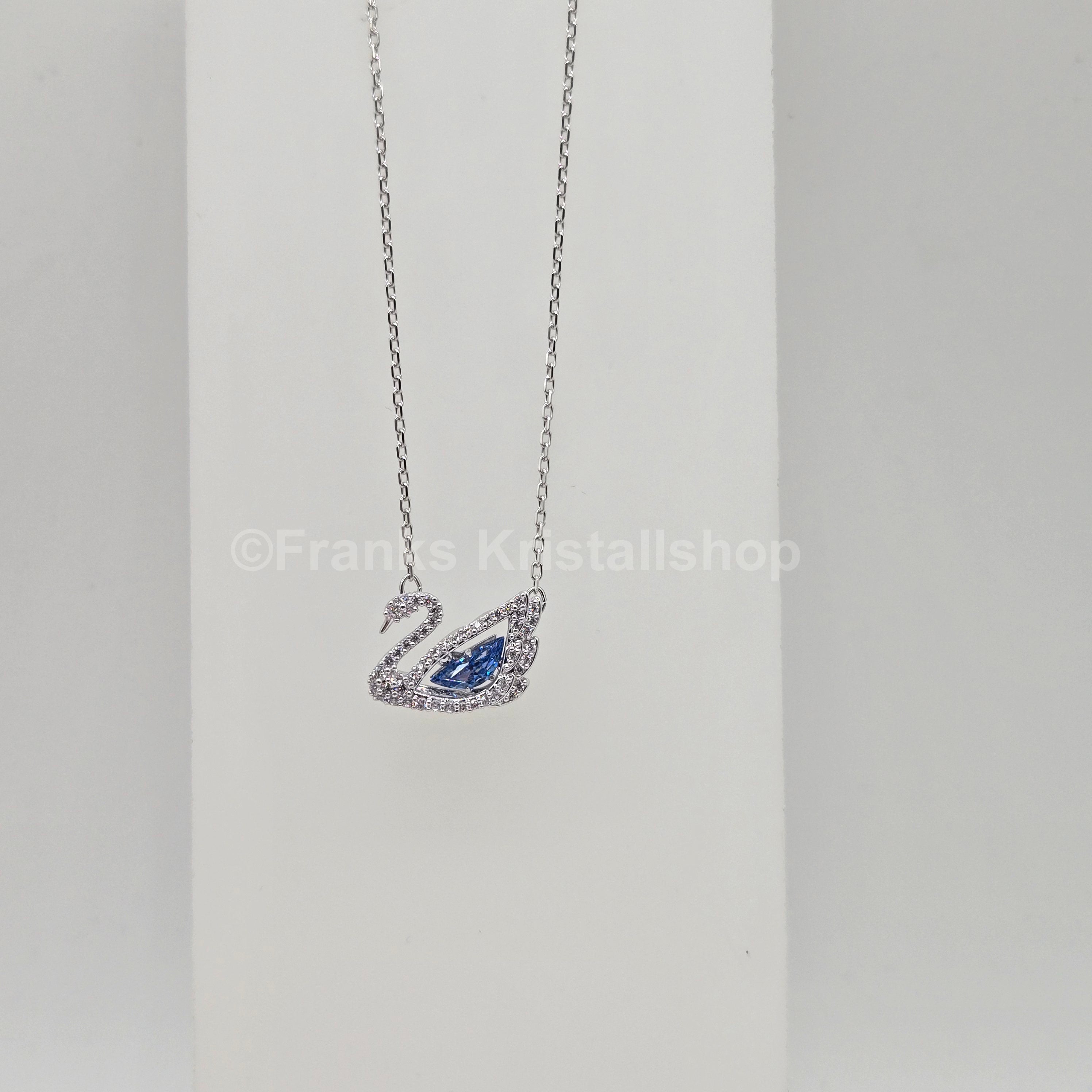 SWAROVSKI Swan Halskette Schwan Kette, Blau, Rhodiniert 5533397