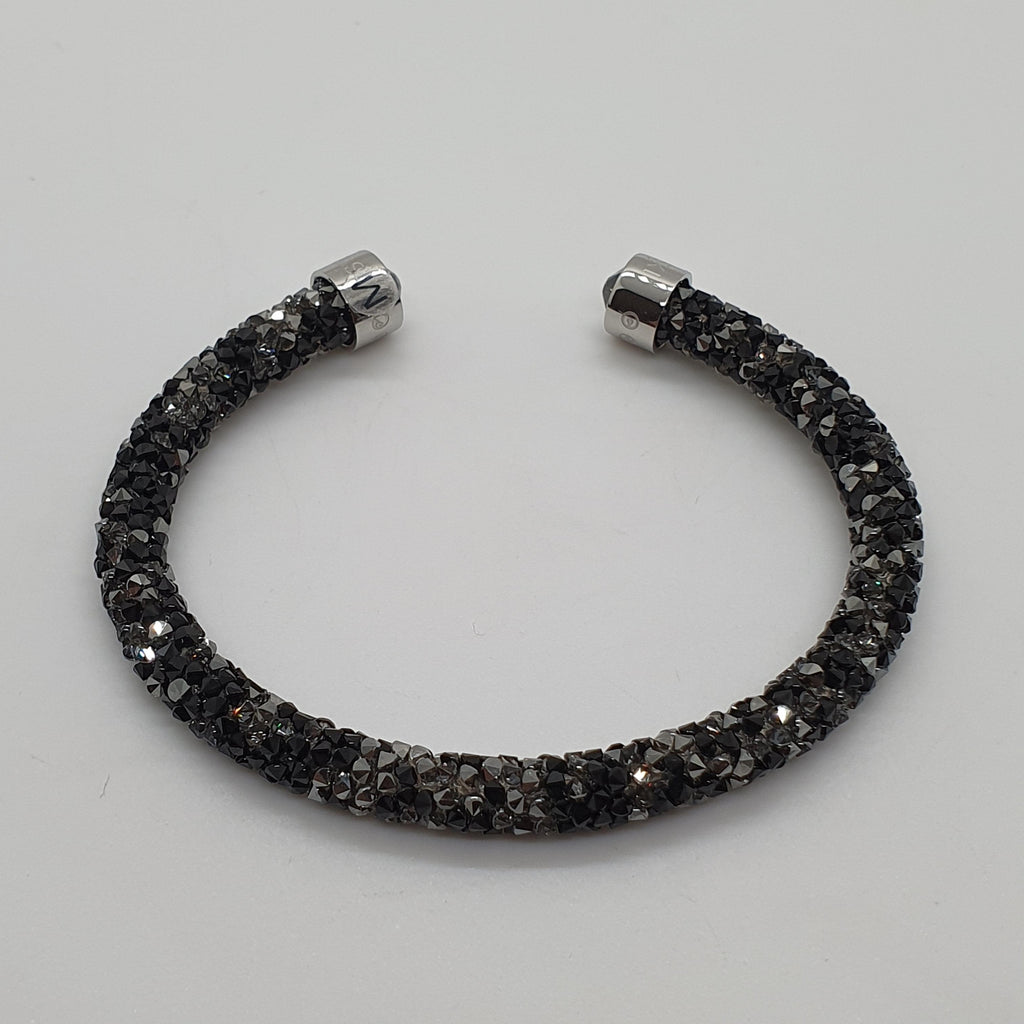 SWAROVSKI Crystaldust Armreif Größe S Schwarz Dunkelgrau 5255902 oU