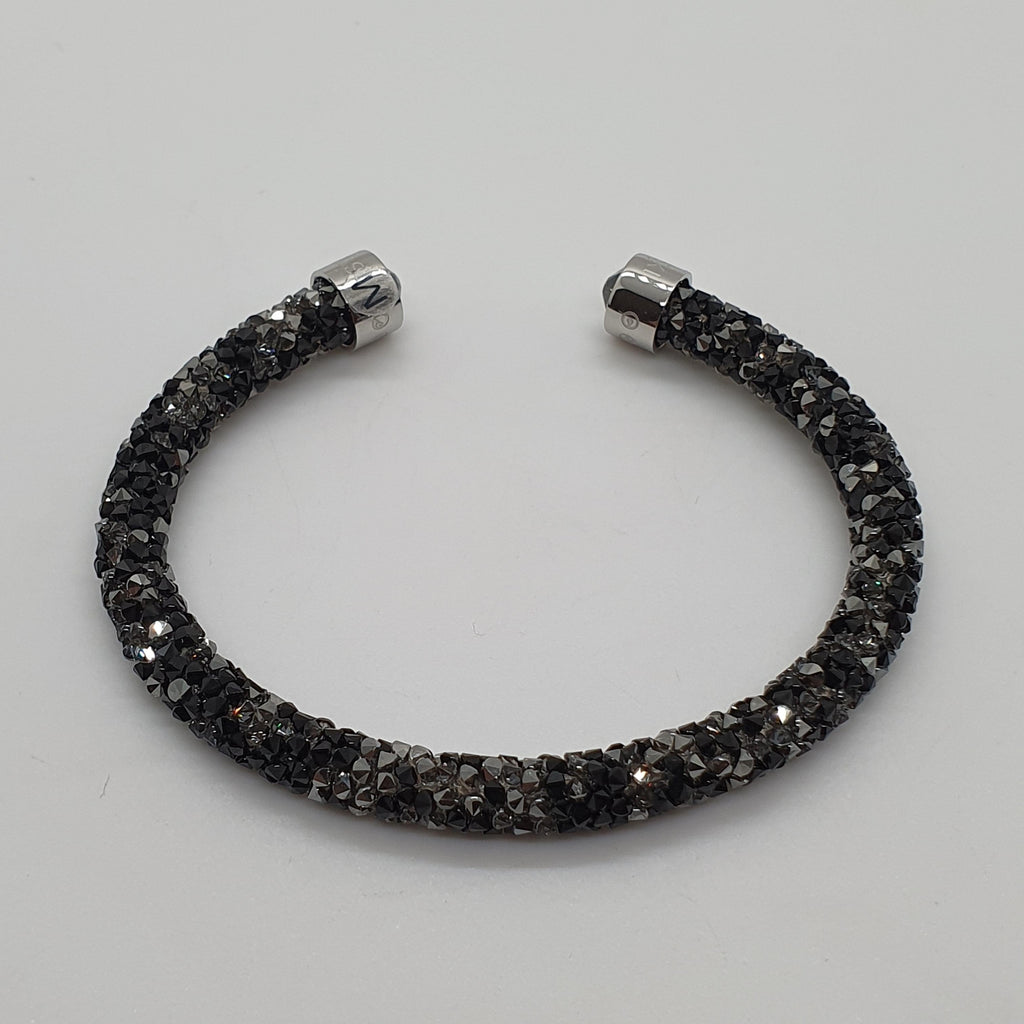 SWAROVSKI Crystaldust Armreif Größe M Schwarz Dunkelgrau 5250065 oU