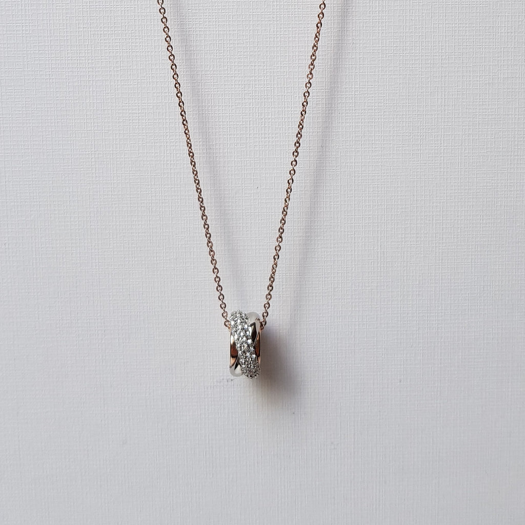 SWAROVSKI Wave Halskette Weiß, Roségold-Legierung 5081230