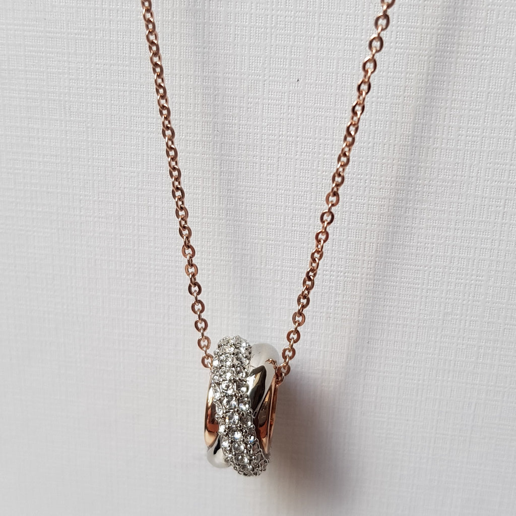 SWAROVSKI Wave Halskette Weiß, Roségold-Legierung 5081230