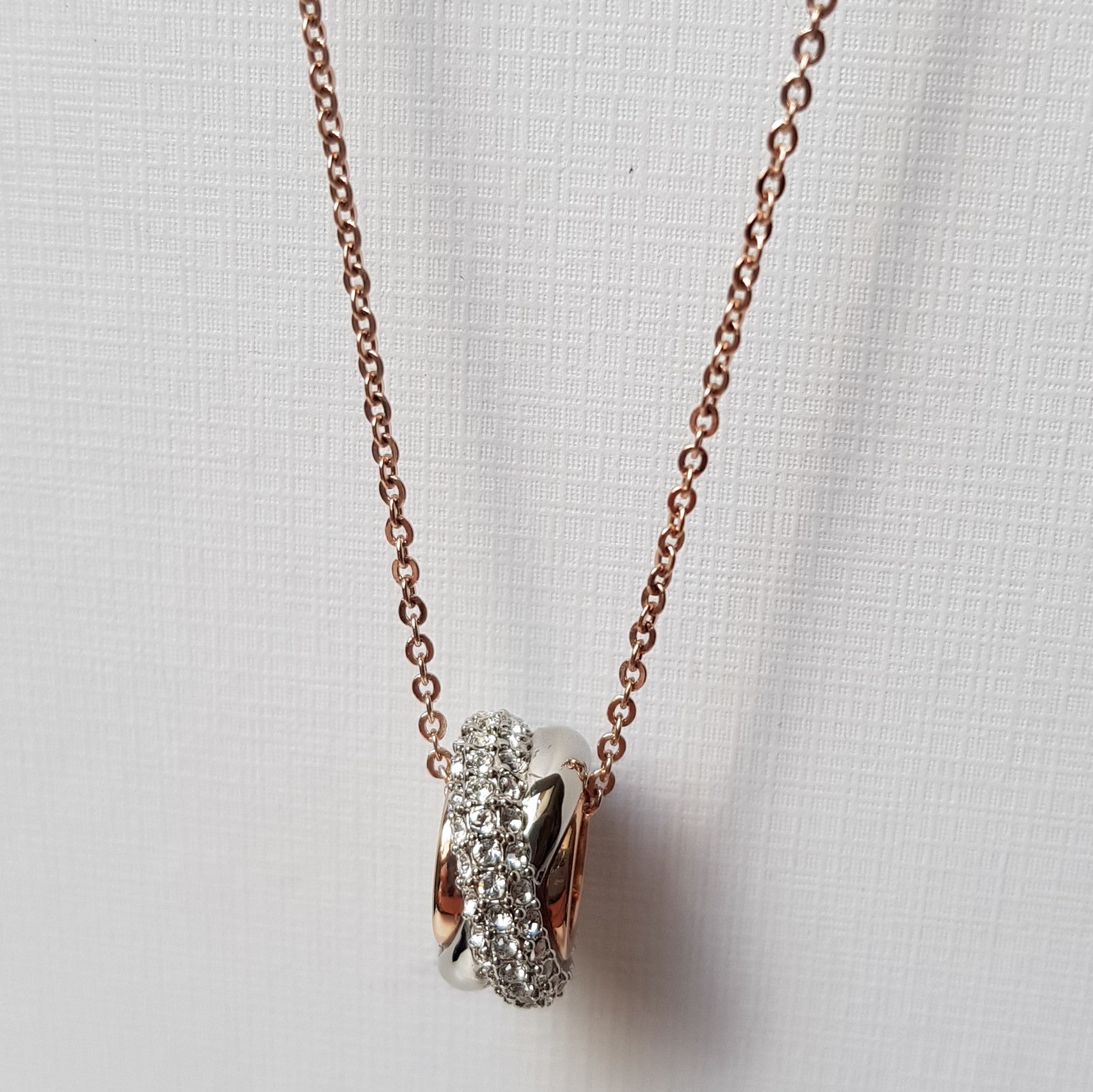 SWAROVSKI Wave Halskette Weiß, Roségold-Legierung 5081230
