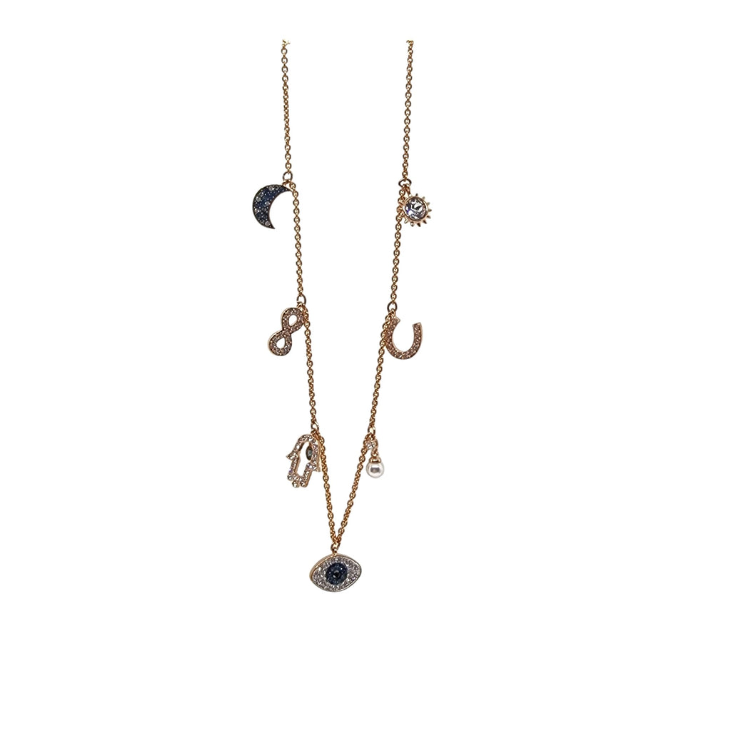 SWAROVSKI Halskette Mond, Unendlichzeichen, Hand, Augensymbol, Hufeisen 5497664 oU