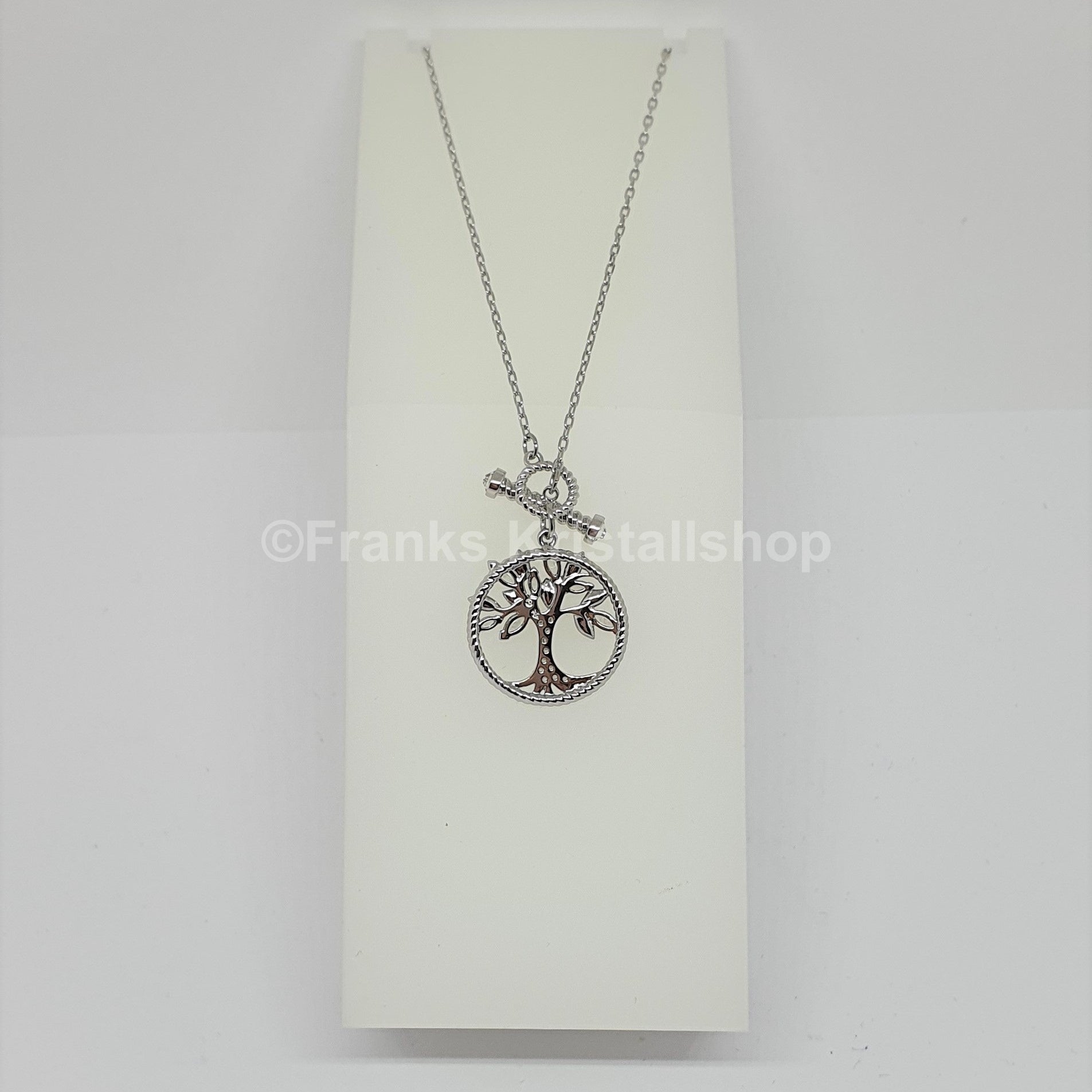 SWAROVSKI Symbolic Tree of Life Halskette Lebensbaum Weiß, Rhodiniert 5521463 oU