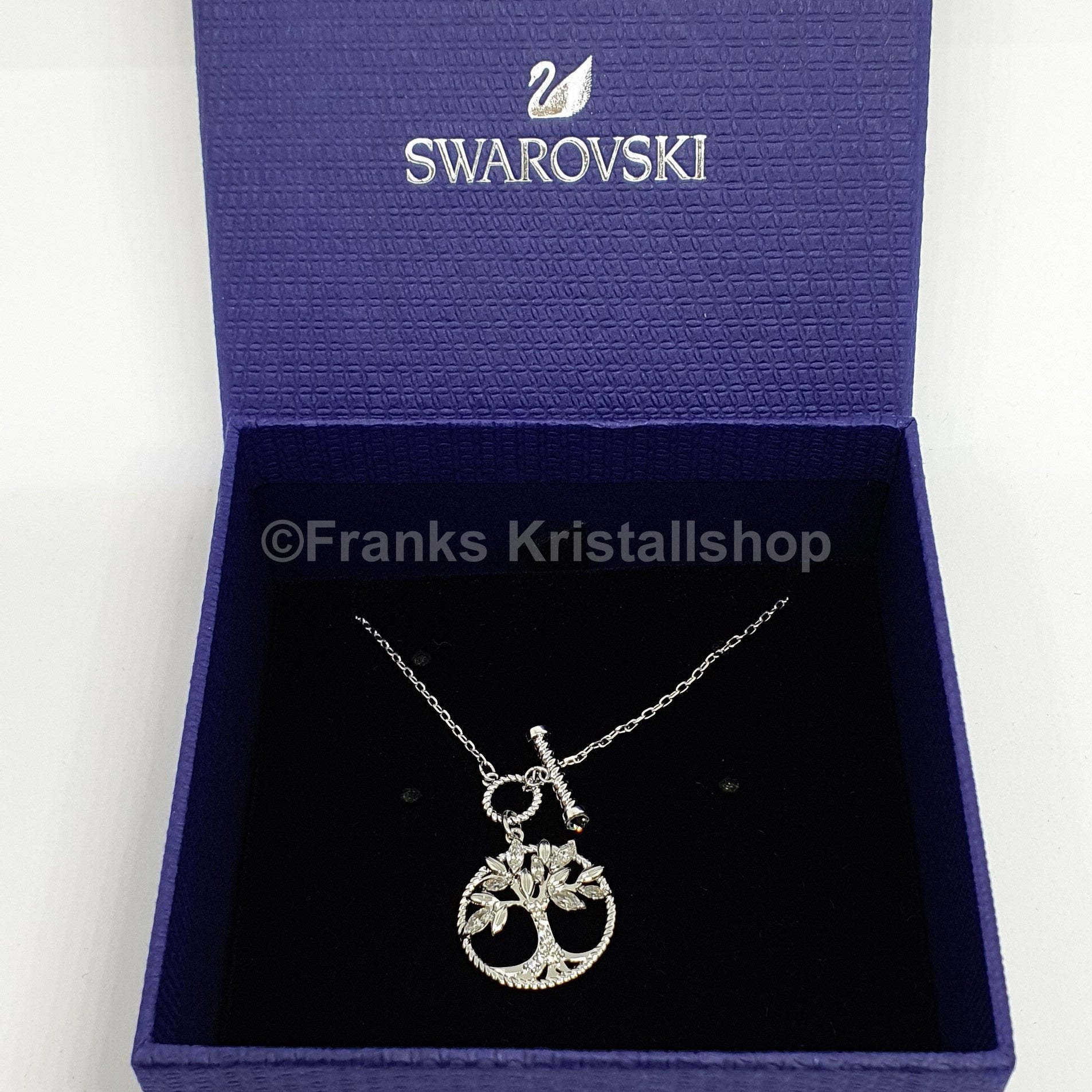 SWAROVSKI Symbolic Tree of Life Halskette Lebensbaum Weiß, Rhodiniert 5521463 oU