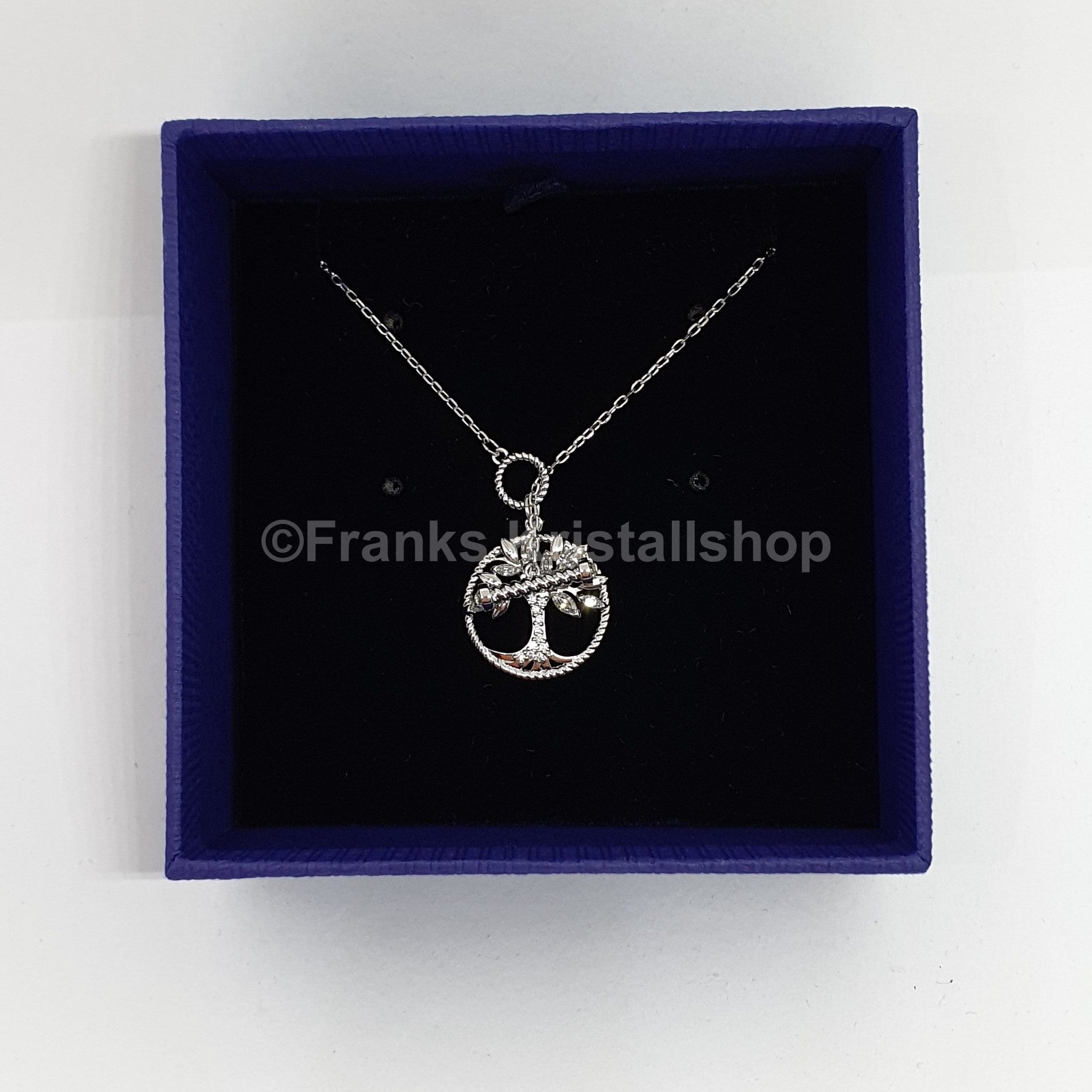 SWAROVSKI Symbolic Tree of Life Halskette Lebensbaum Weiß, Rhodiniert 5521463 oU