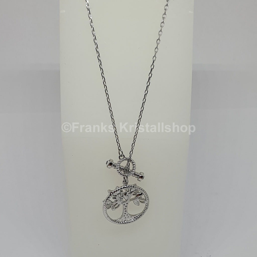SWAROVSKI Symbolic Tree of Life Halskette Lebensbaum Weiß, Rhodiniert 5521463 oU