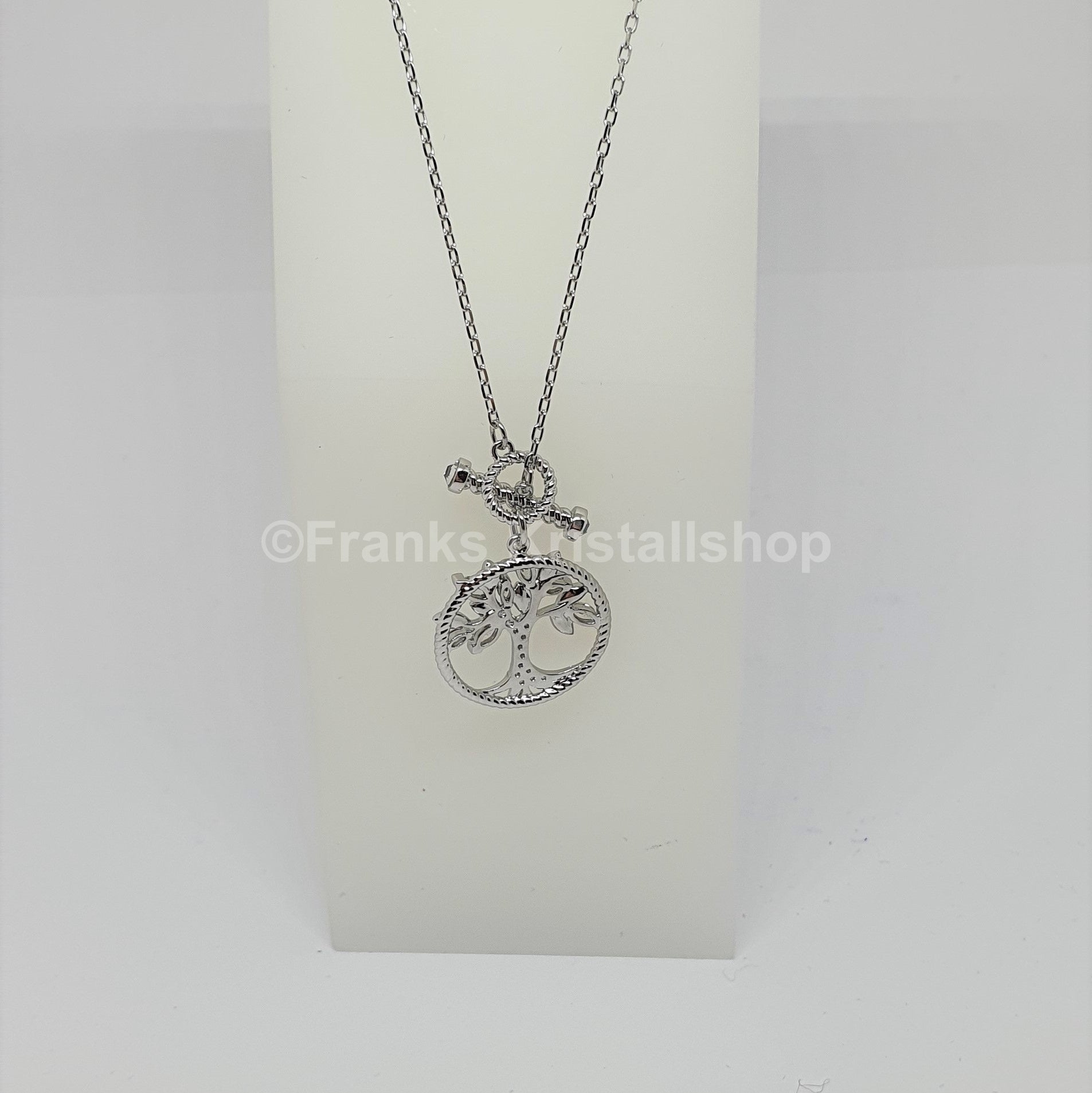 SWAROVSKI Symbolic Tree of Life Halskette Lebensbaum Weiß, Rhodiniert 5521463 oU