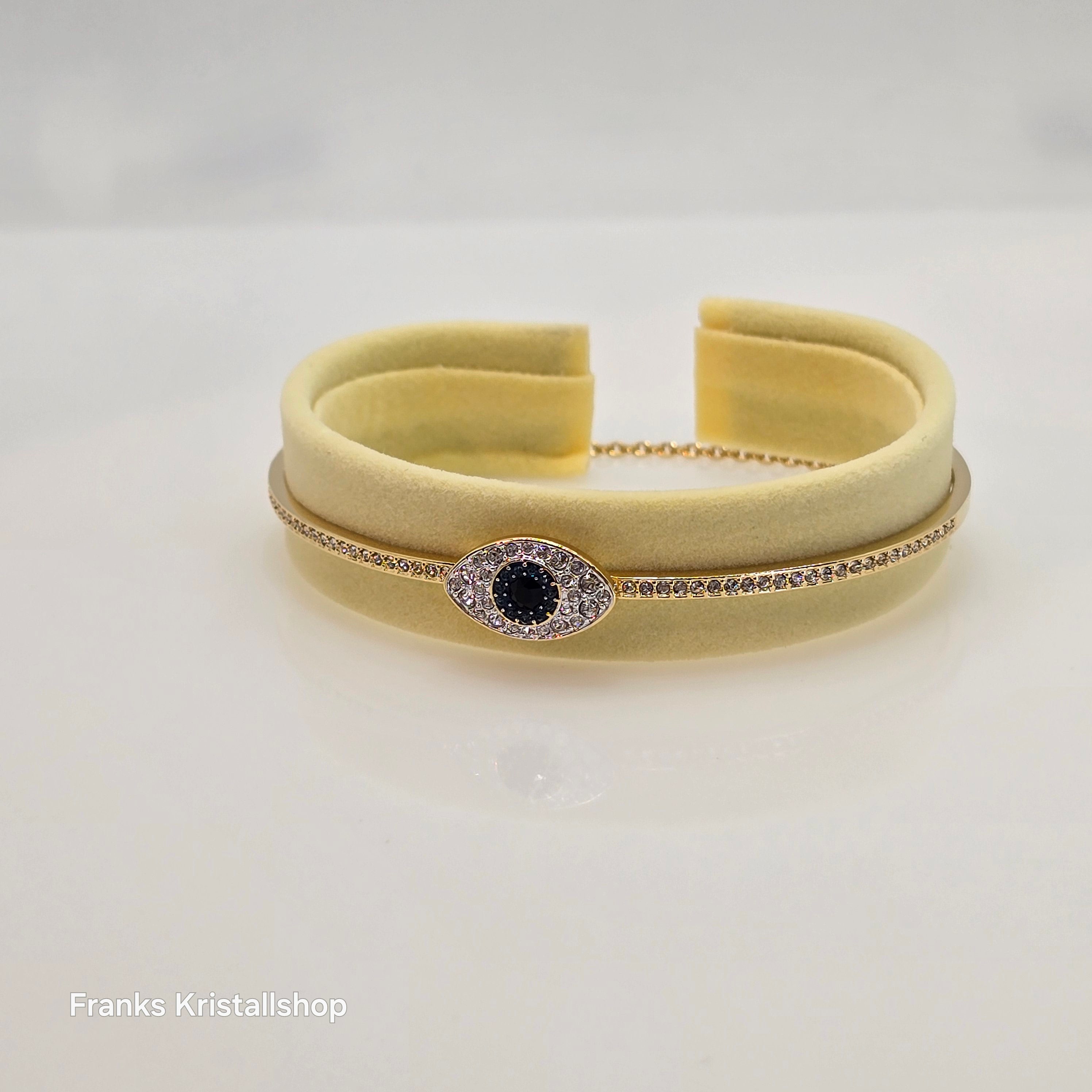SWAROVSKI Symbolica Armreif Böser Blick, Blau, M Goldlegierungsschicht 5692171