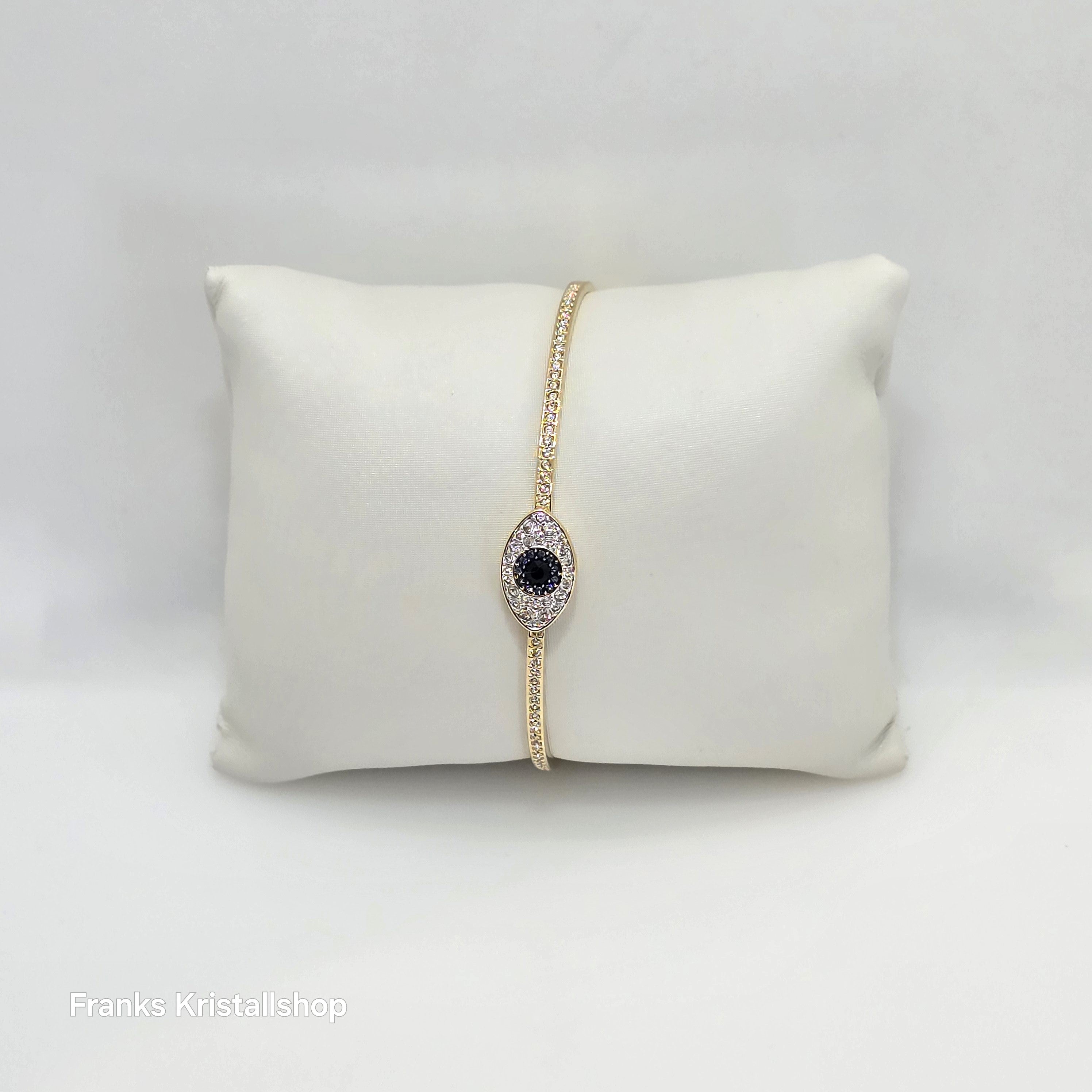 SWAROVSKI Symbolica Armreif Böser Blick, Blau, M Goldlegierungsschicht 5692171