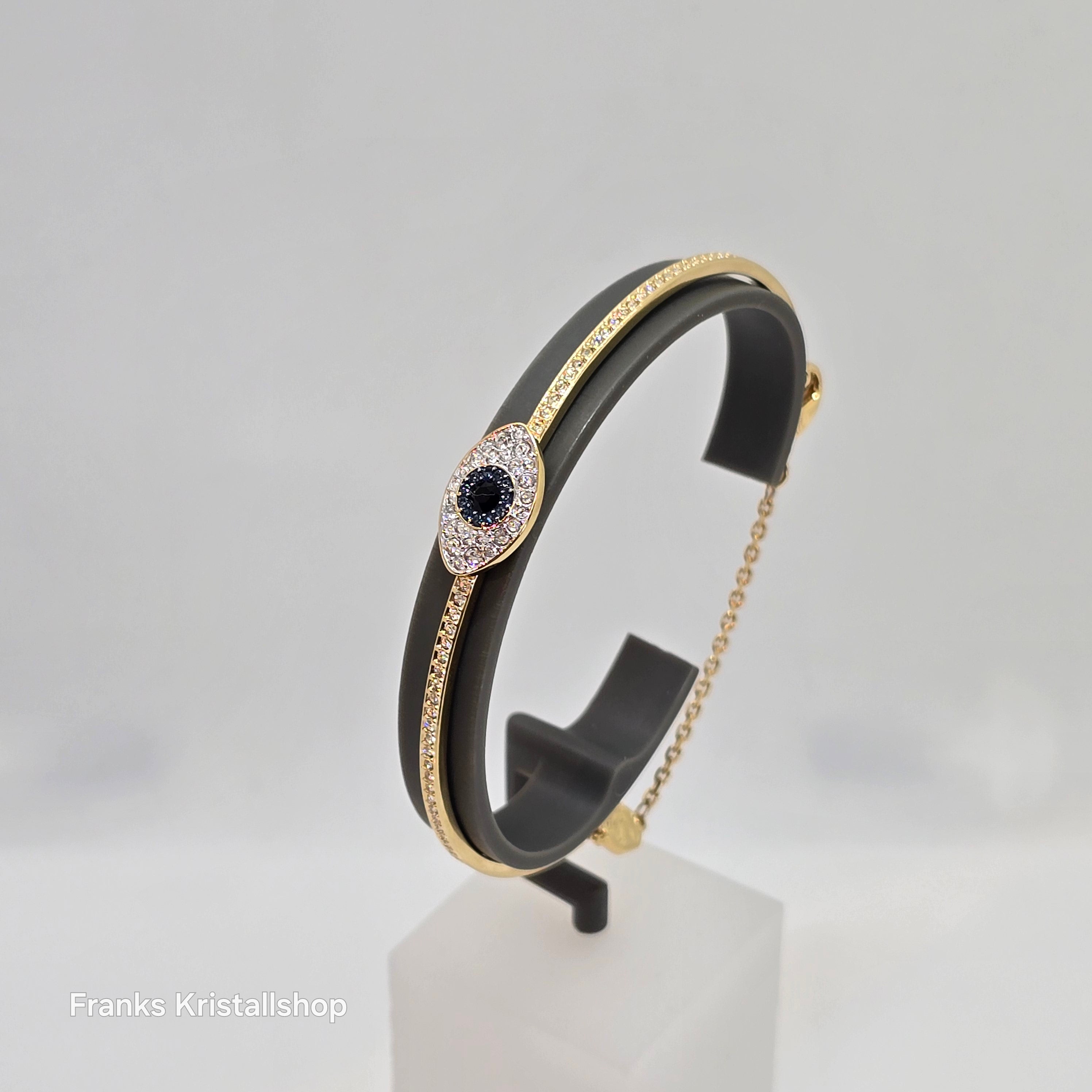 SWAROVSKI Symbolica Armreif Böser Blick, Blau, M Goldlegierungsschicht 5692171