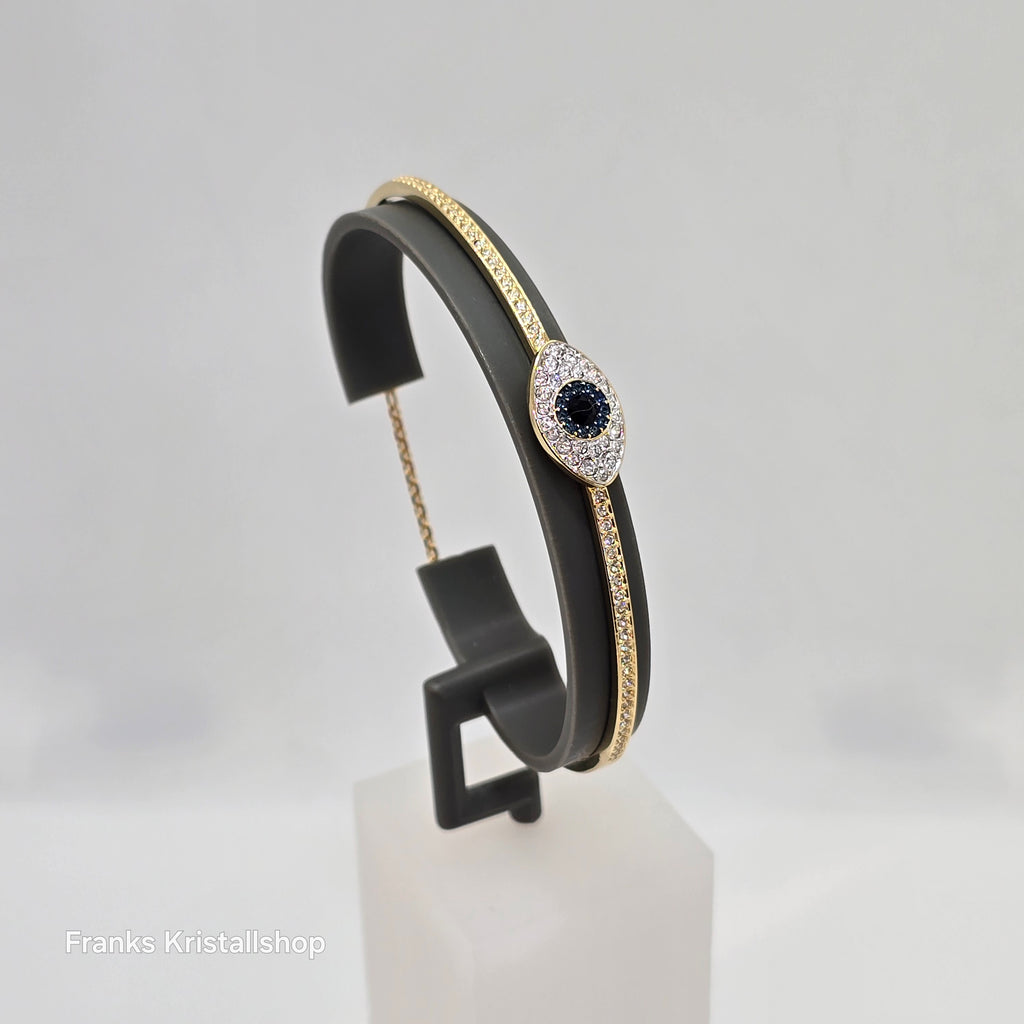SWAROVSKI Symbolica Armreif Böser Blick, Blau, M Goldlegierungsschicht 5692171
