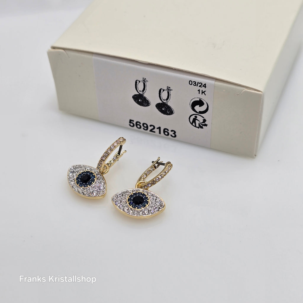 SWAROVSKI Symbolica Drop-Ohrhänger Böser Blick, Blau, Goldlegierungsschicht 5692163