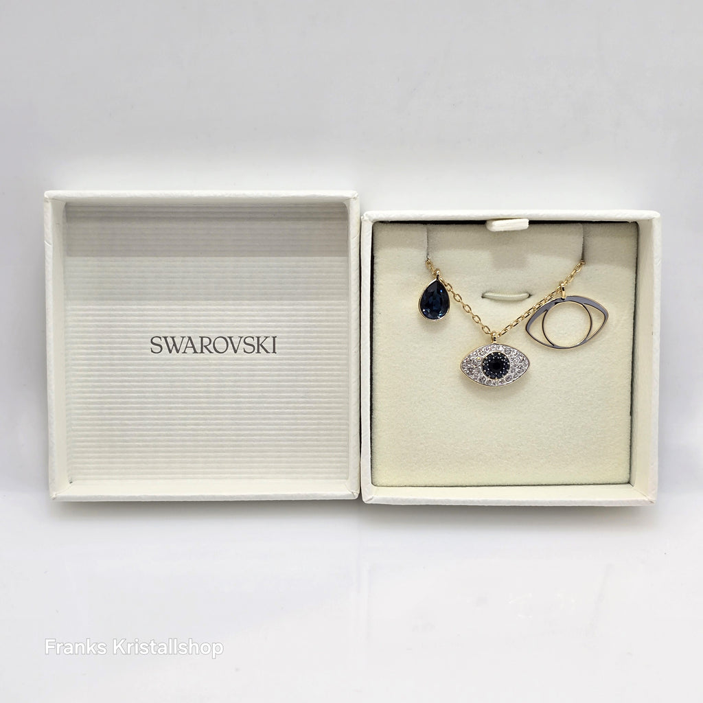 SWAROVSKI Symbolica Halskette Böser Blick, Blau, Goldlegierungsschicht 5692178