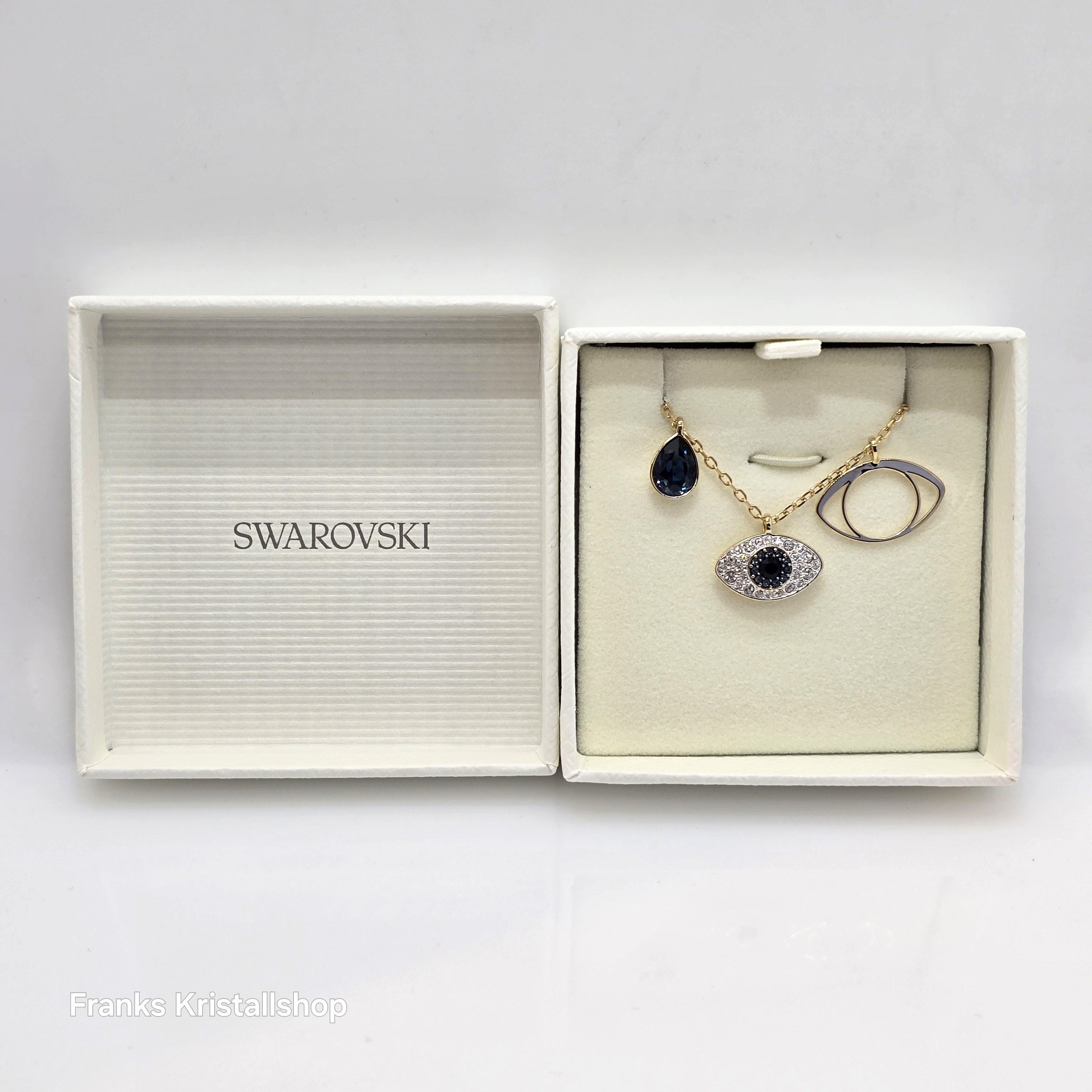 SWAROVSKI Symbolica Halskette Böser Blick, Blau, Goldlegierungsschicht 5692178