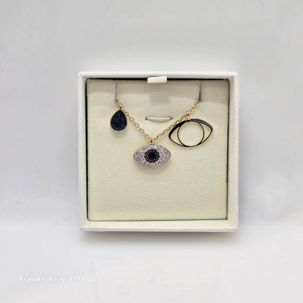 SWAROVSKI Symbolica Halskette Böser Blick, Blau, Goldlegierungsschicht 5692178