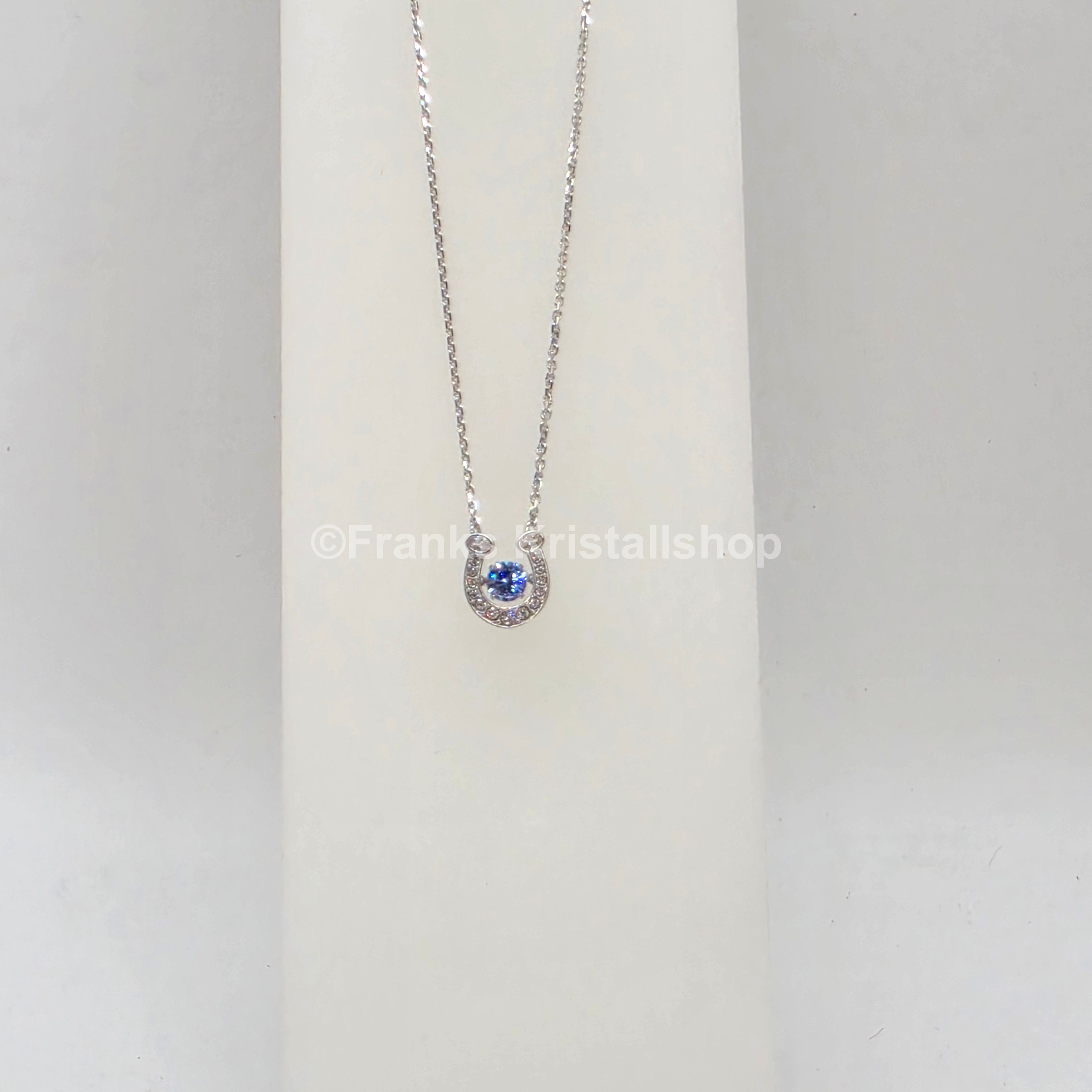 SWAROVSKI Symbolica Halskette Hufeisen, Blau, Rhodiniert 5746562