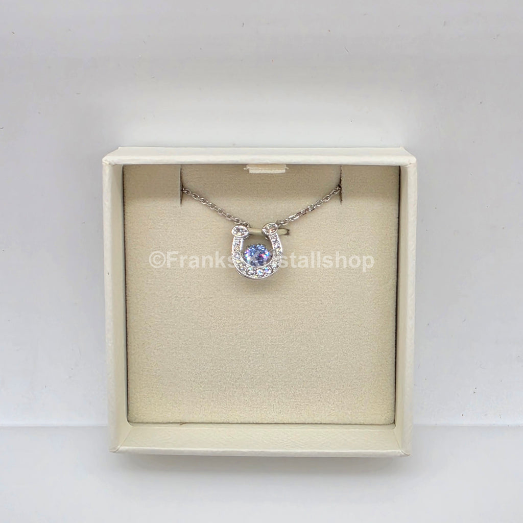 SWAROVSKI Symbolica Halskette Hufeisen, Blau, Rhodiniert 5746562