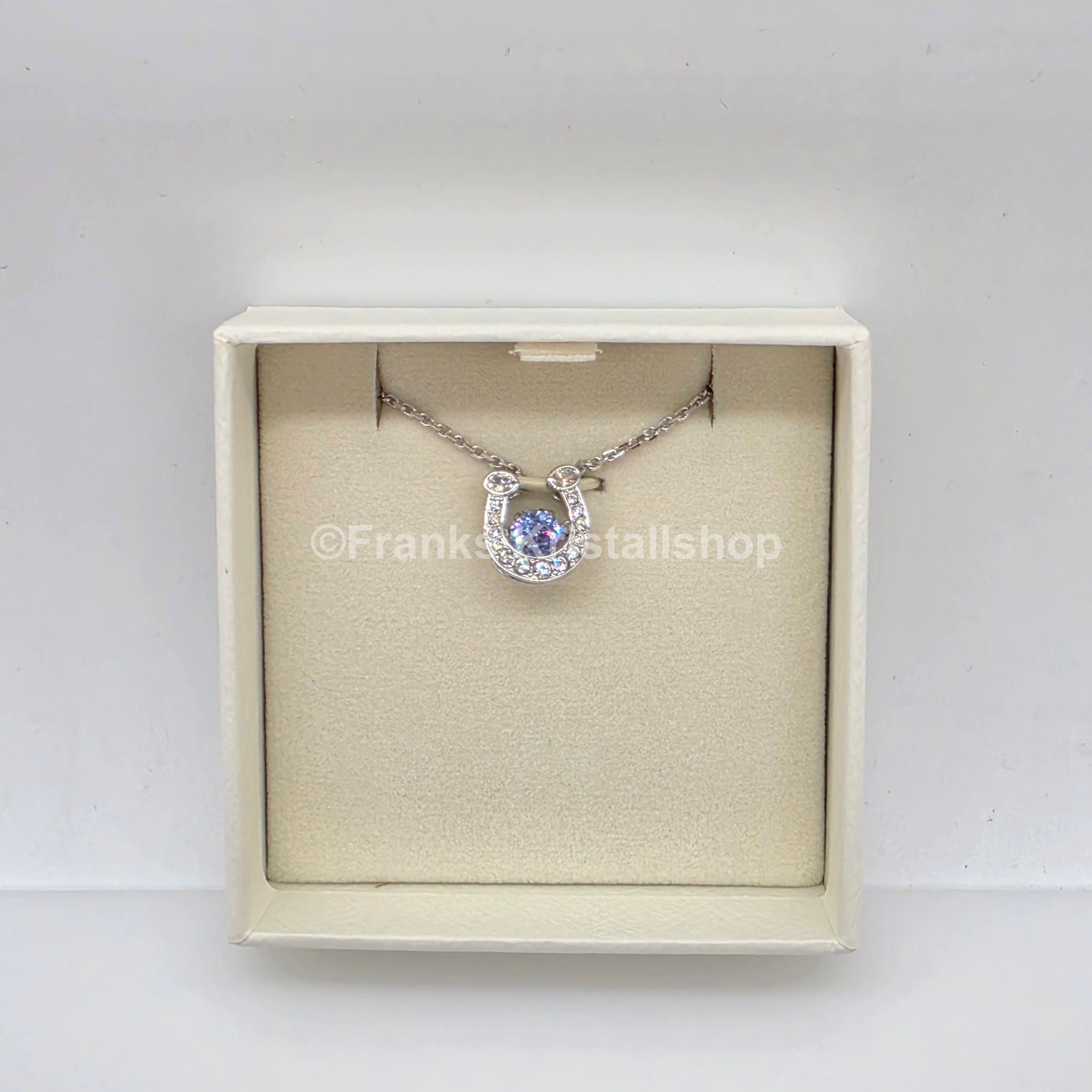 SWAROVSKI Symbolica Halskette Hufeisen, Blau, Rhodiniert 5746562