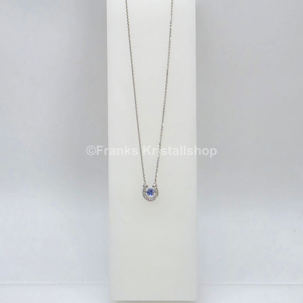 SWAROVSKI Symbolica Halskette Hufeisen, Blau, Rhodiniert 5746562
